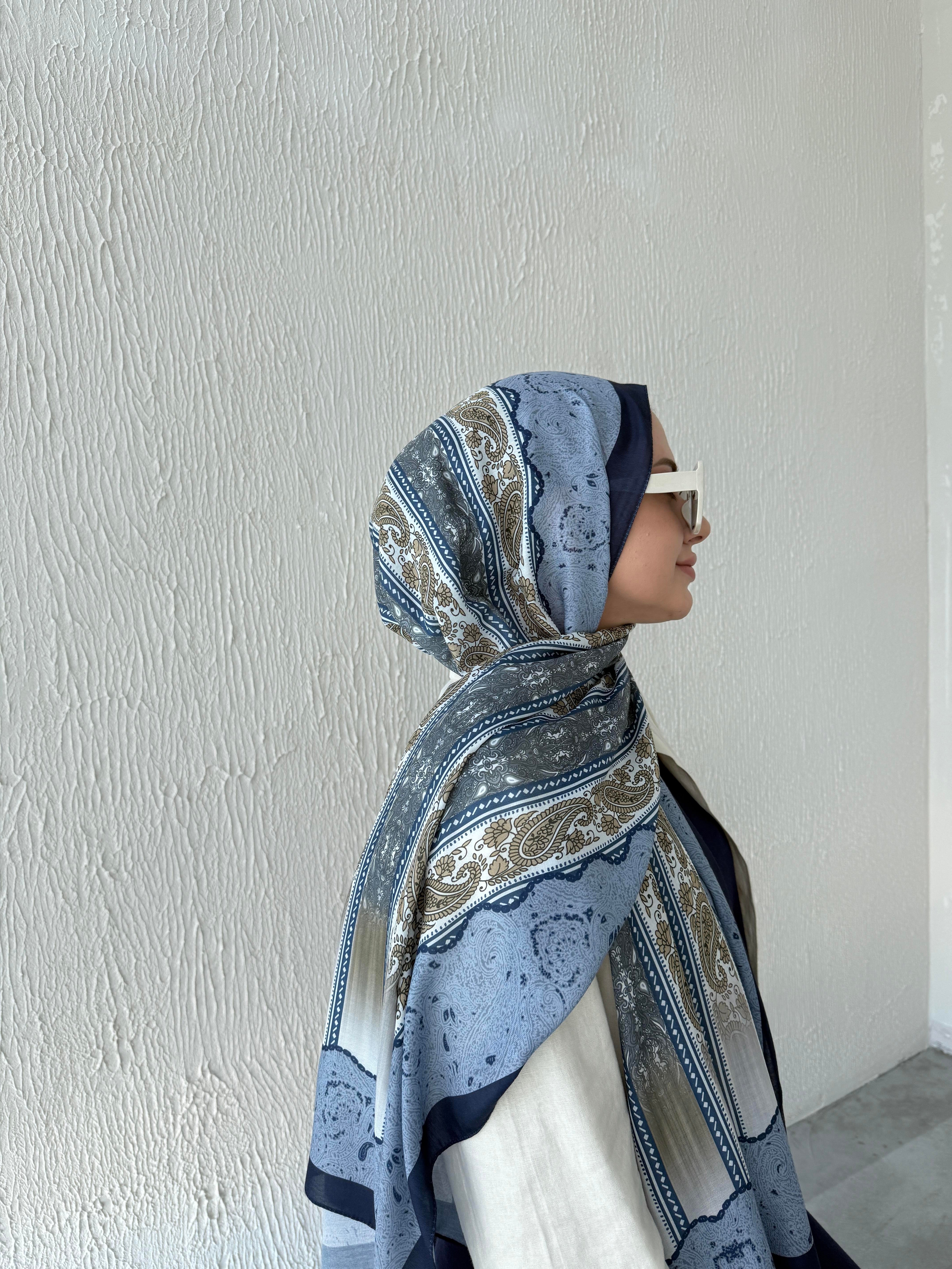 Mavi & Gold Etro Soft Şal