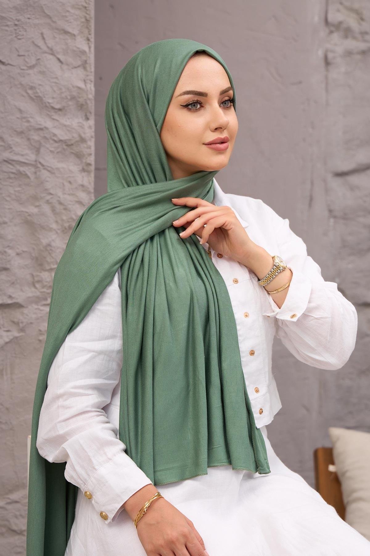 Mint Yeşili Penye Şal