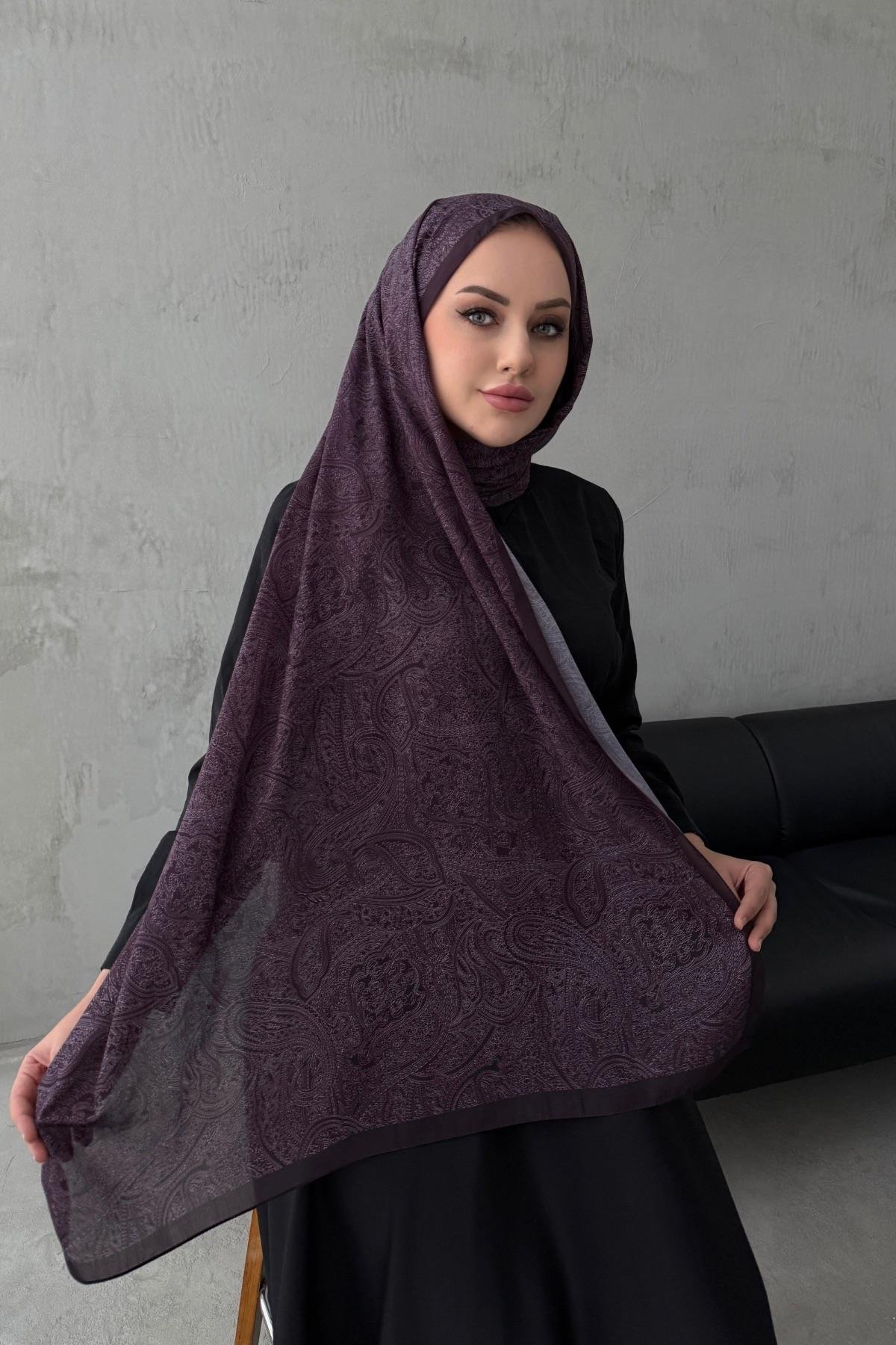 Mor Harmoni Modal İpek Şal 