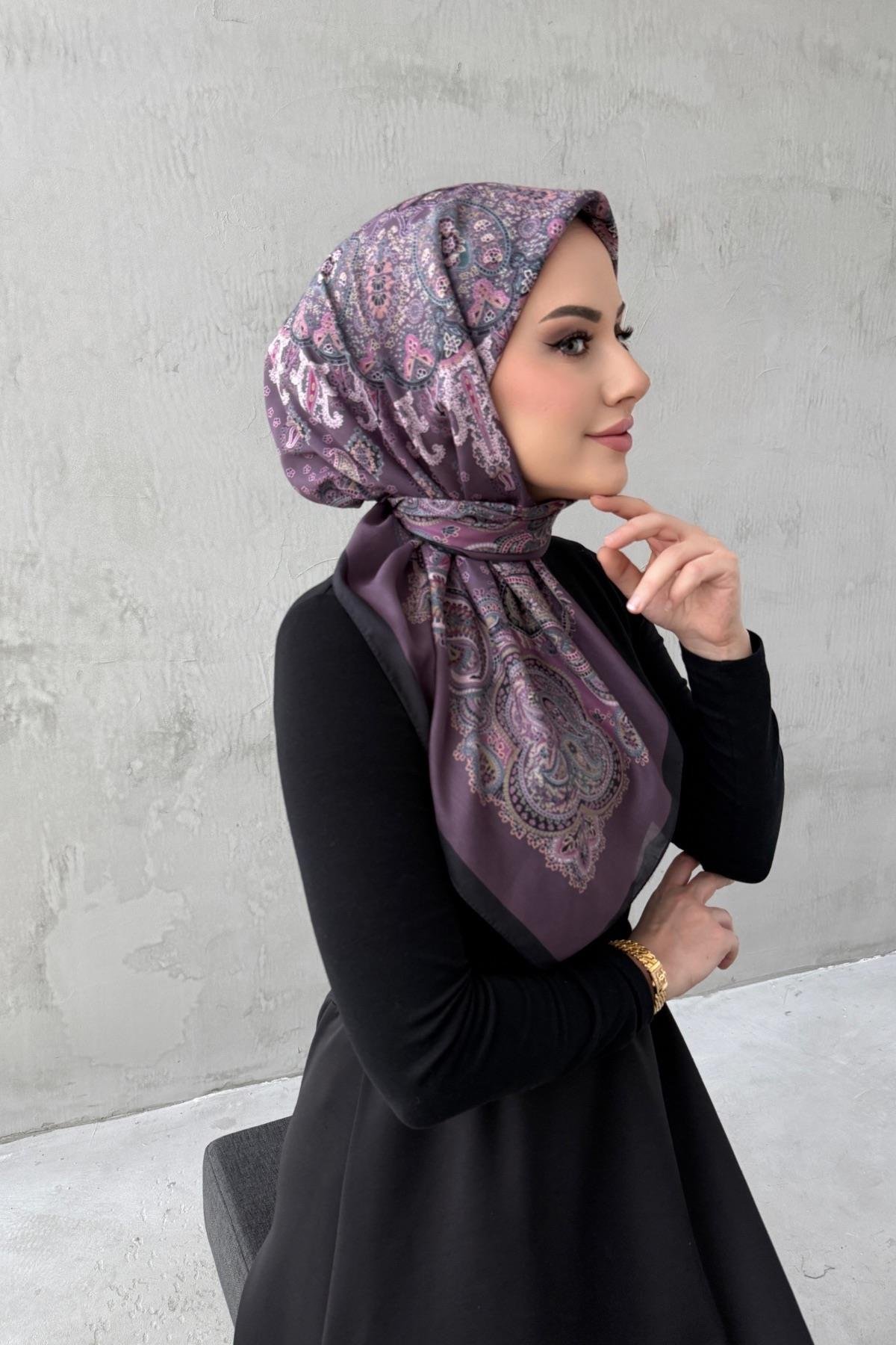 Mor Mira Bohem Modal İpek Eşarp