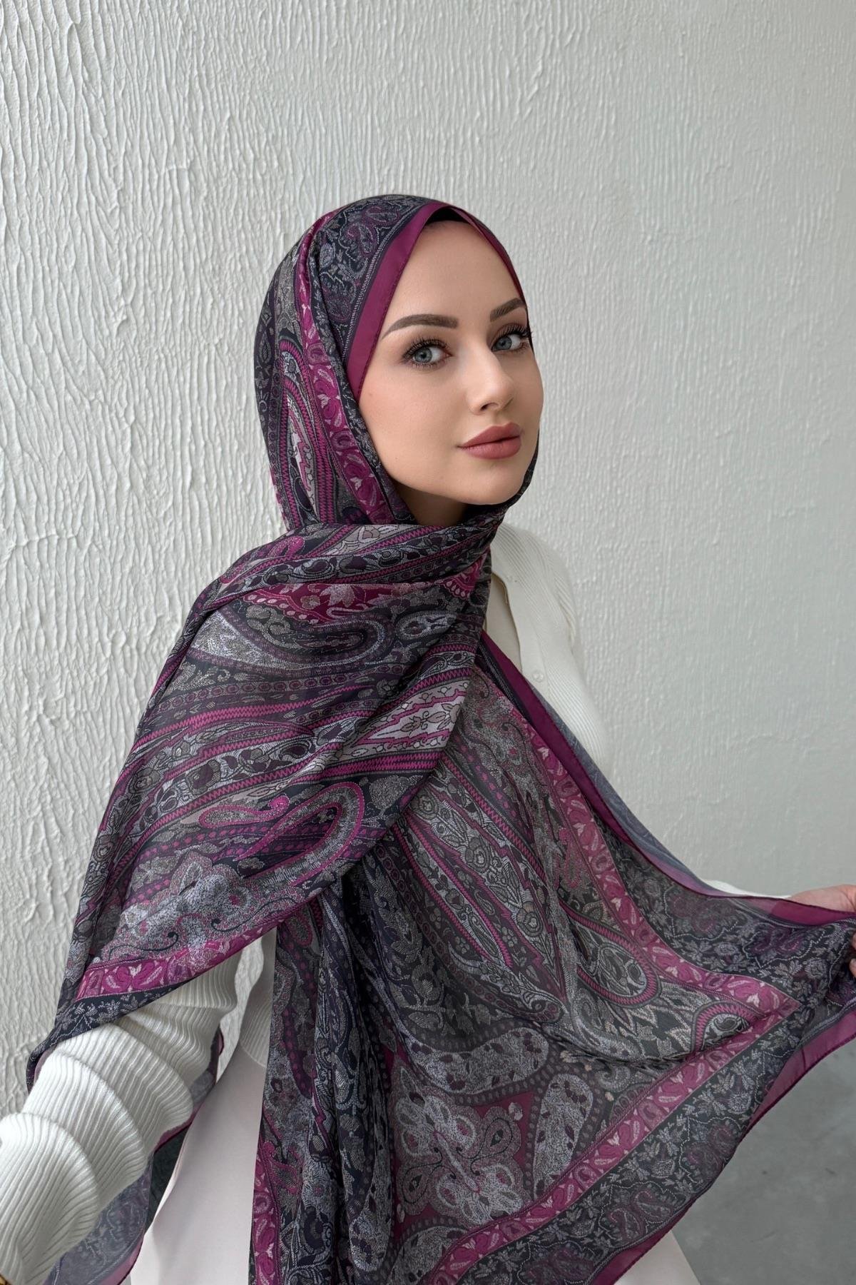 Mürdüm & Mürdüm Bohem Modal İpek Şal  