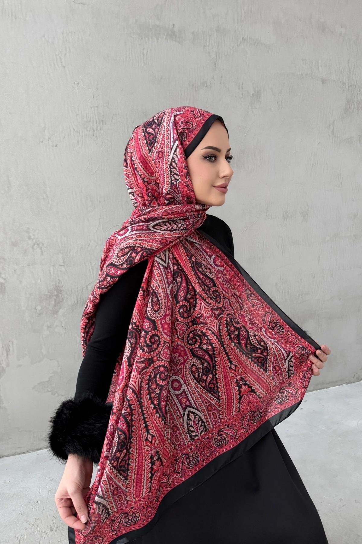 Nar Çiçeği Milena Modal İpek Şal