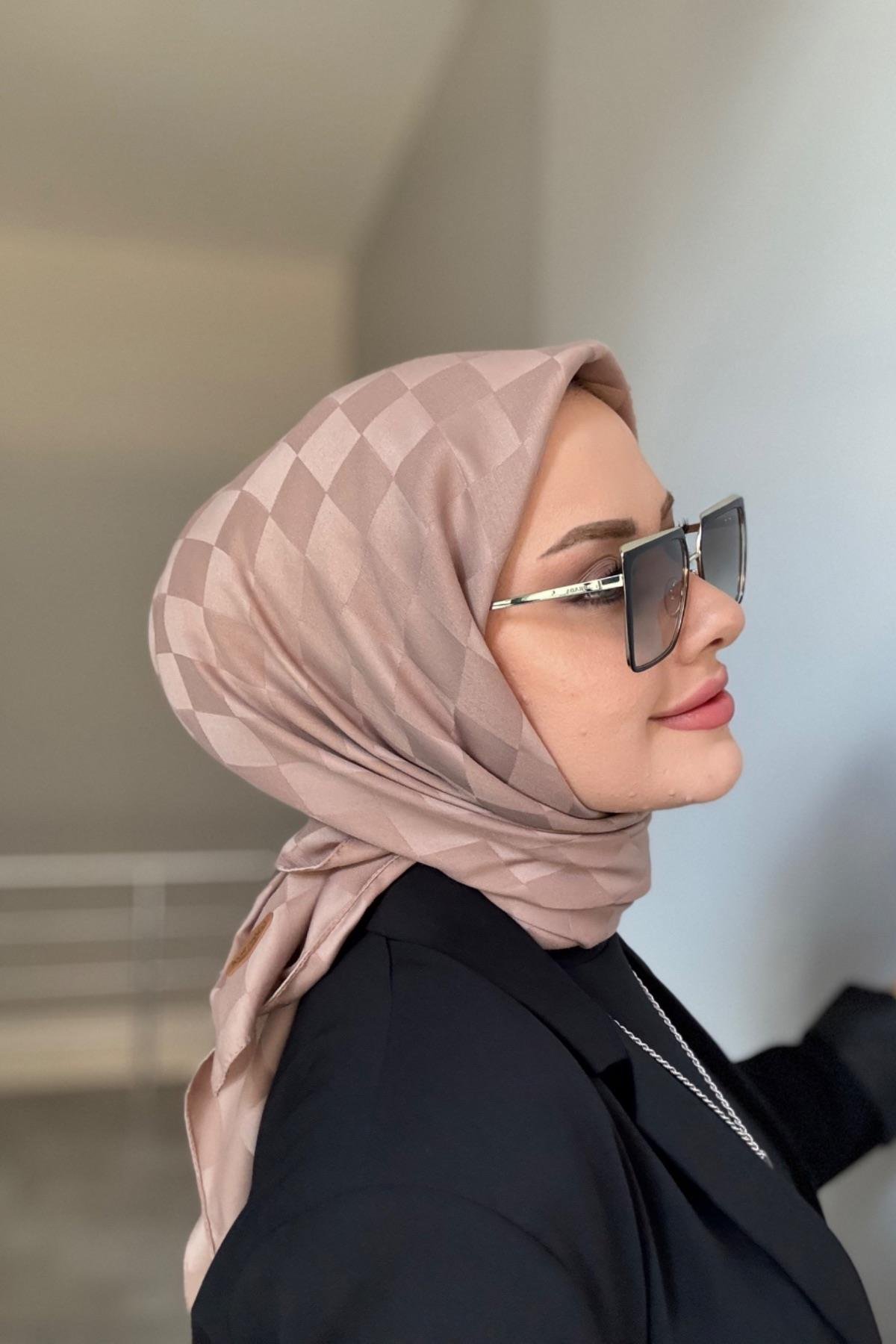 Pamuk Dama Eşarp Vizon