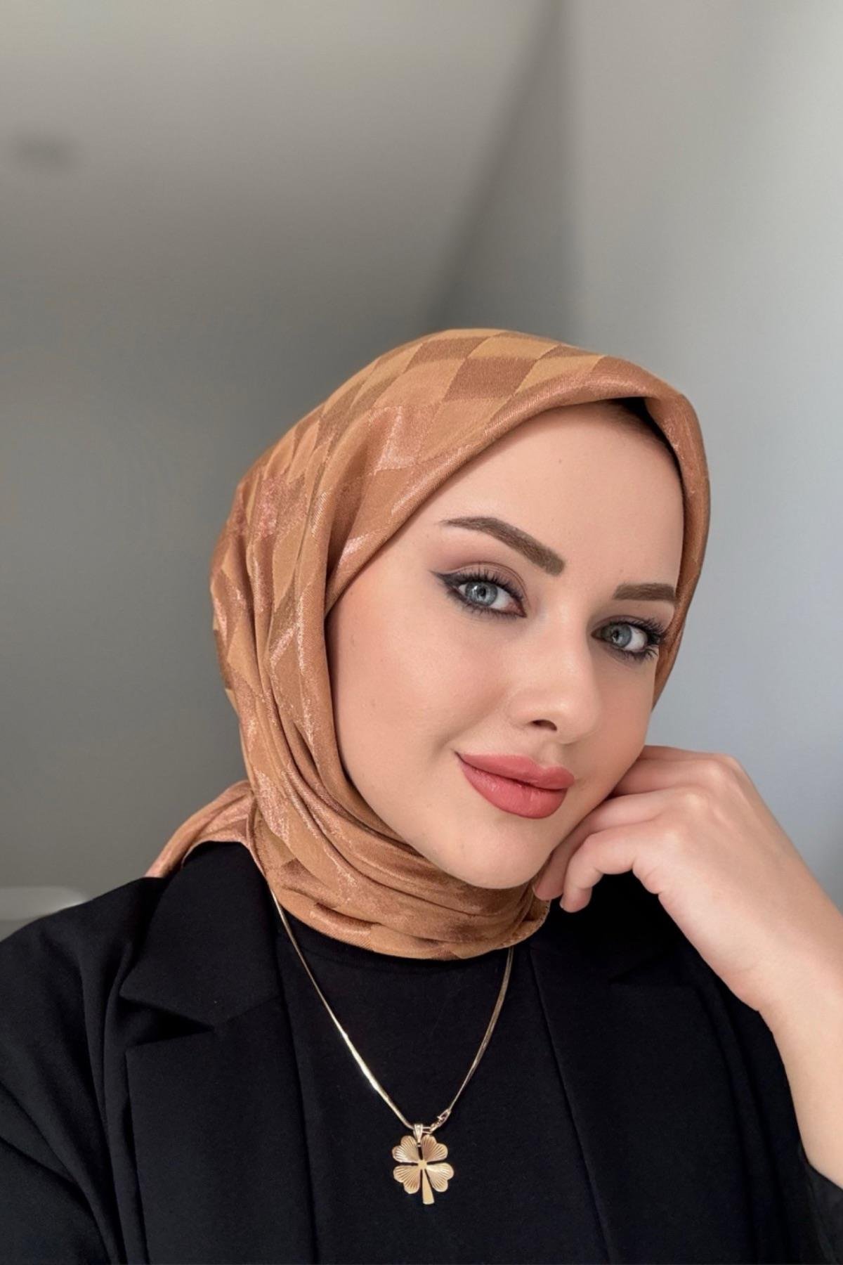 Pamuk Jakar Dama Eşarp Somon