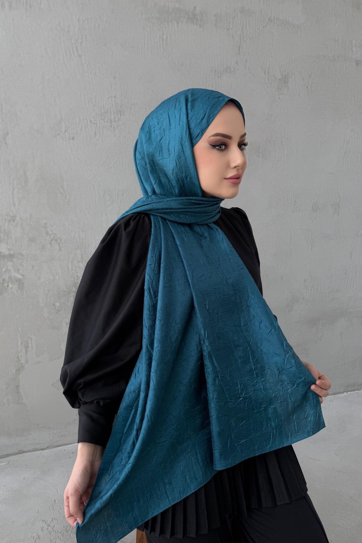 Petrol Vual İpek Crash Şal