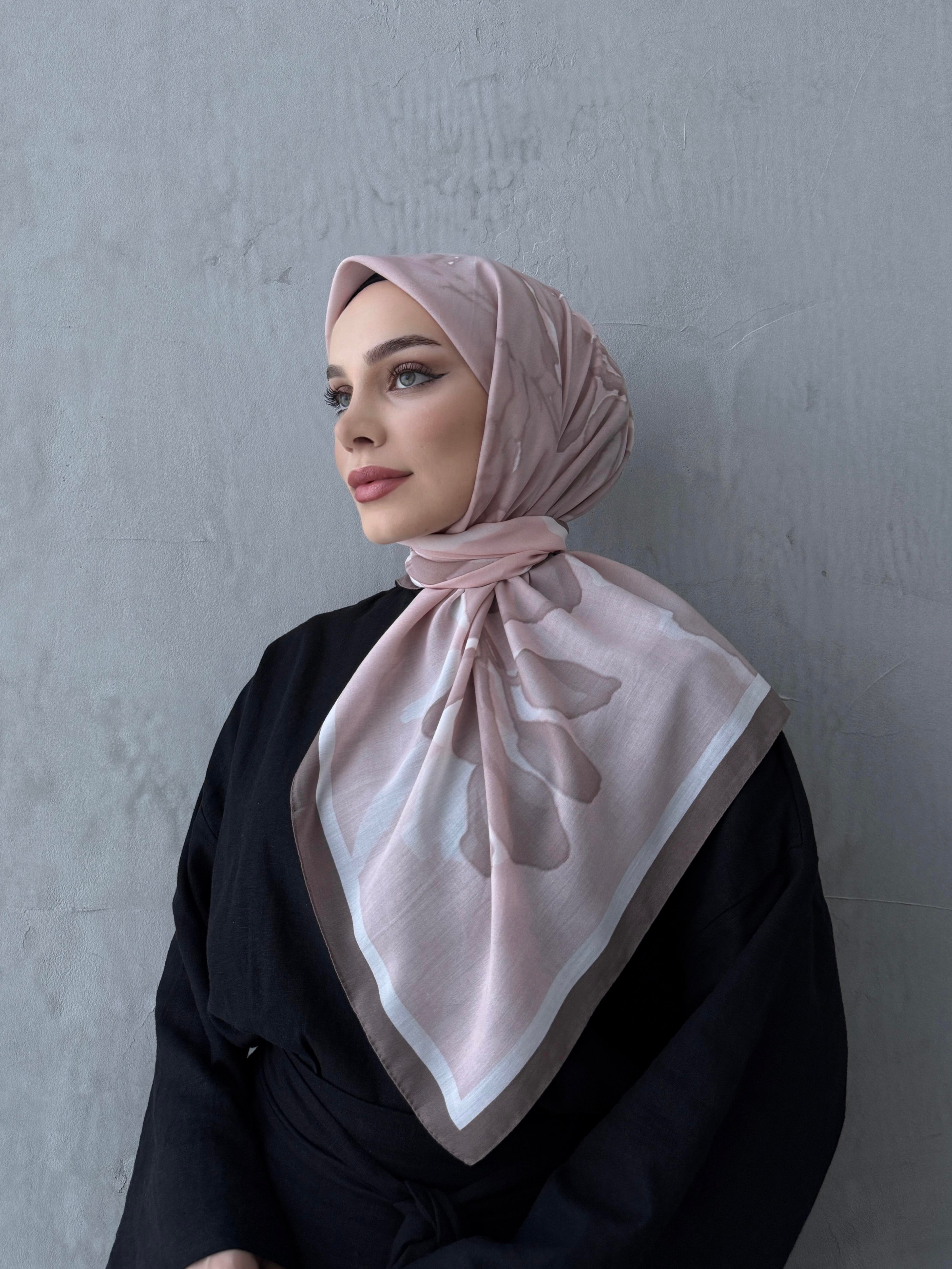 Pudra Rahven Modal İpek Eşarp