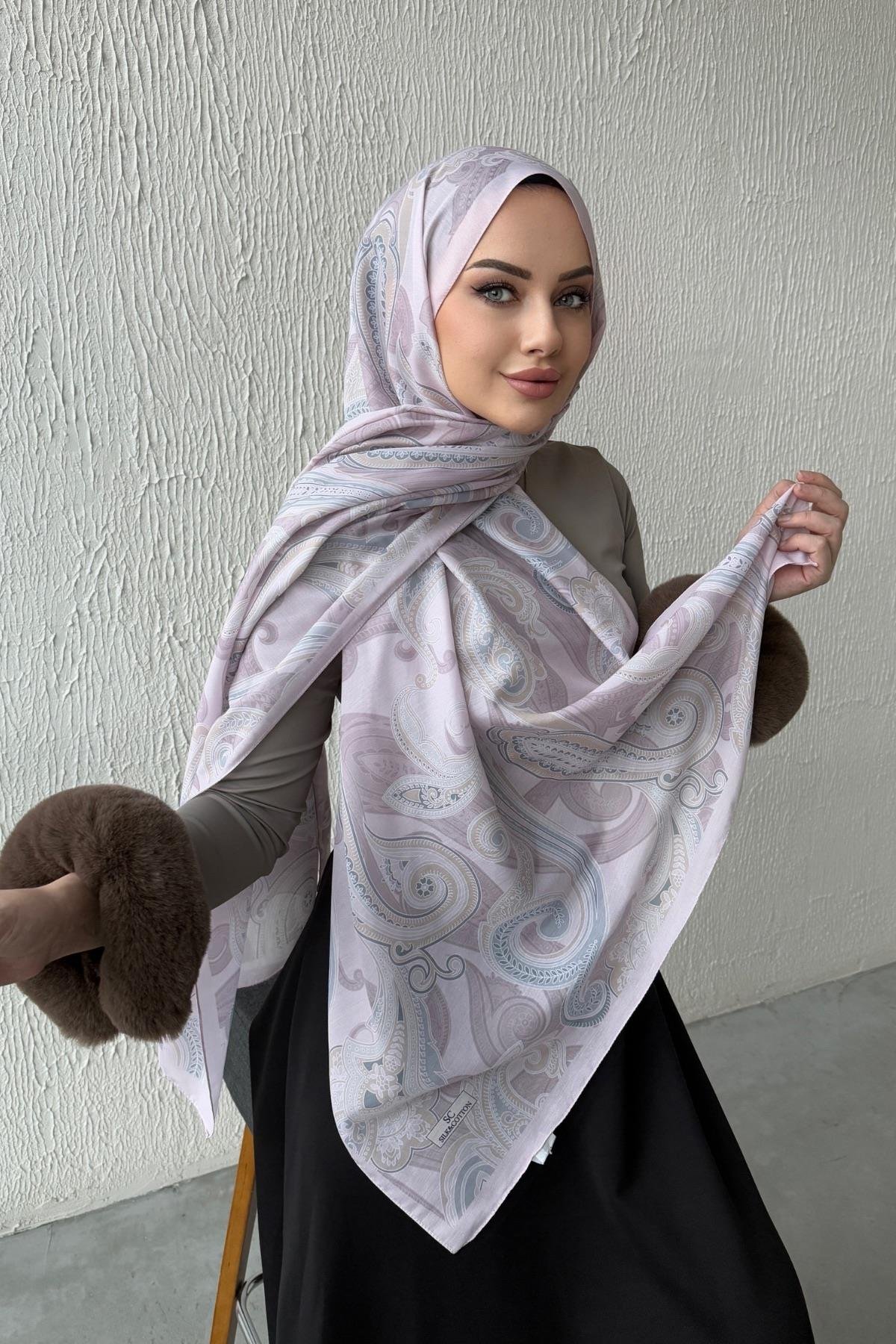 Pudra Zerda Modal İpek Şal