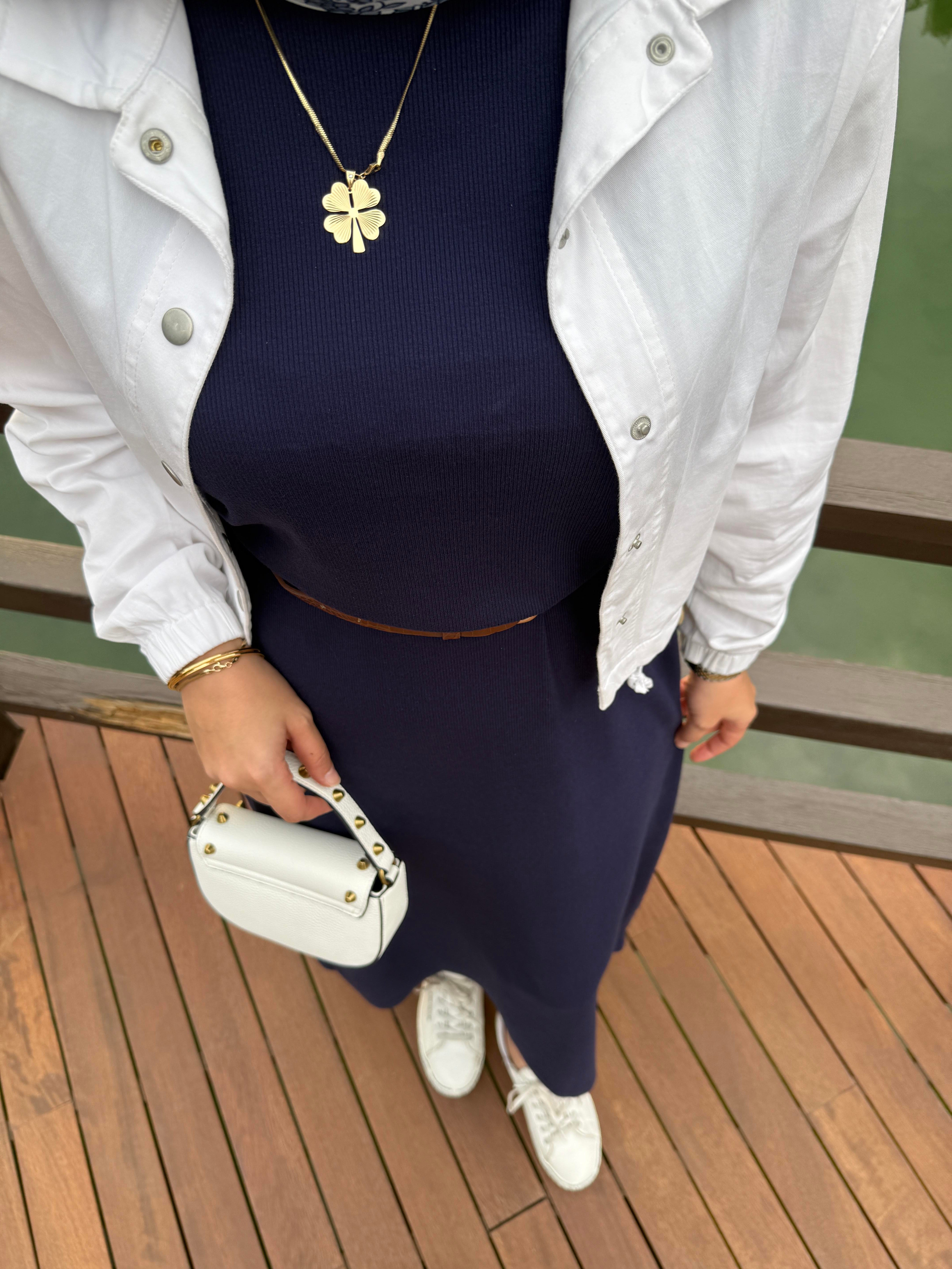 Ribana İçlik Elbise Lacivert