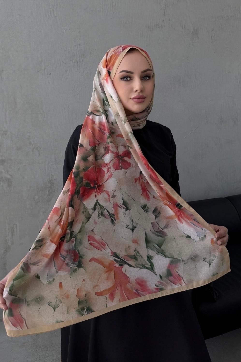 Sarı Nilüfer Bohem Modal İpek Şal