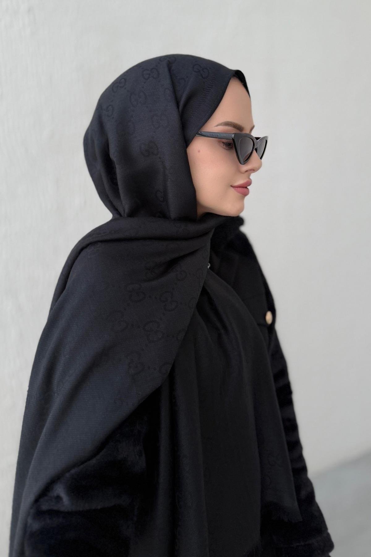 Siyah İthal G Kaşmir Şal