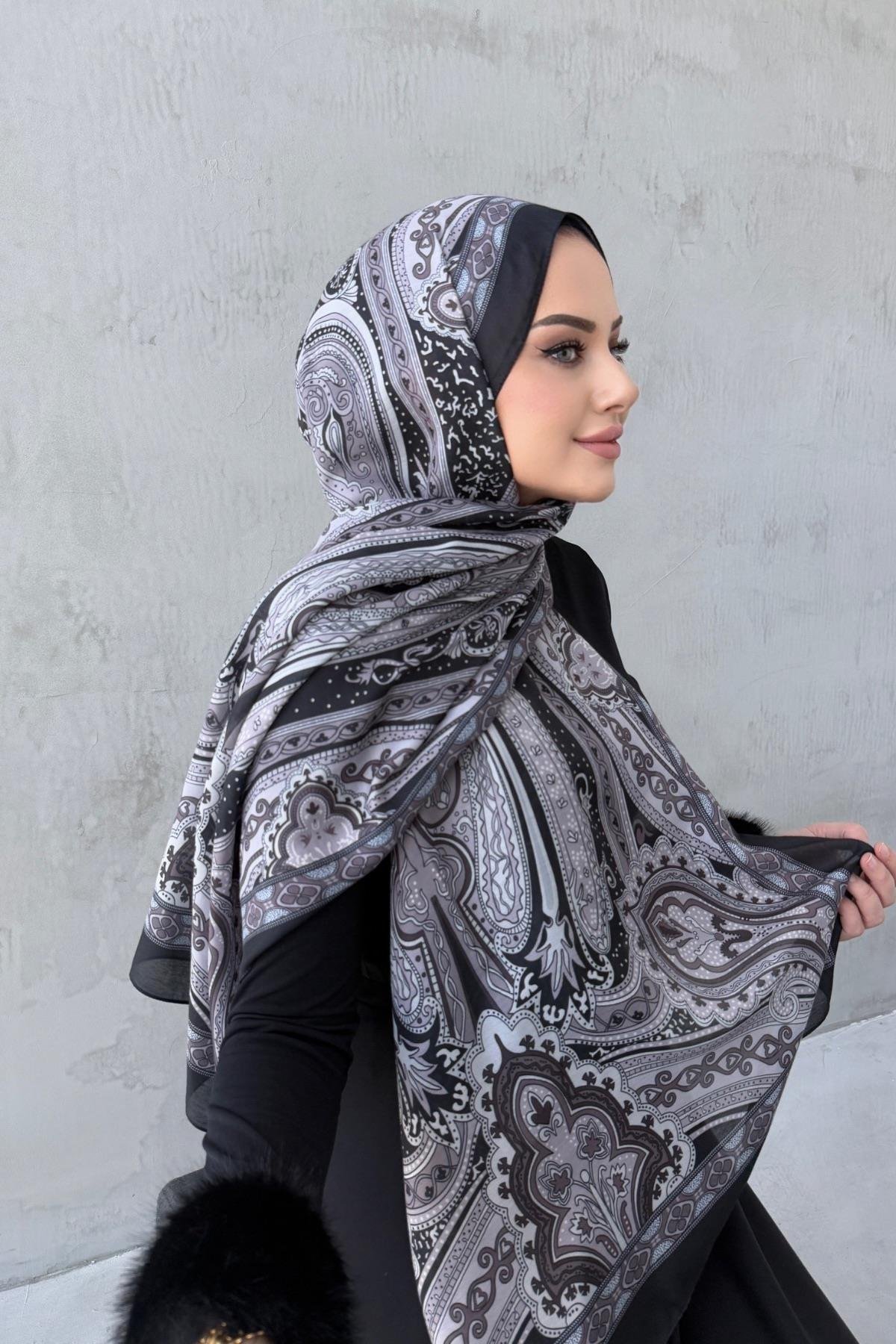 Siyah&Lila Etro Soft Şal