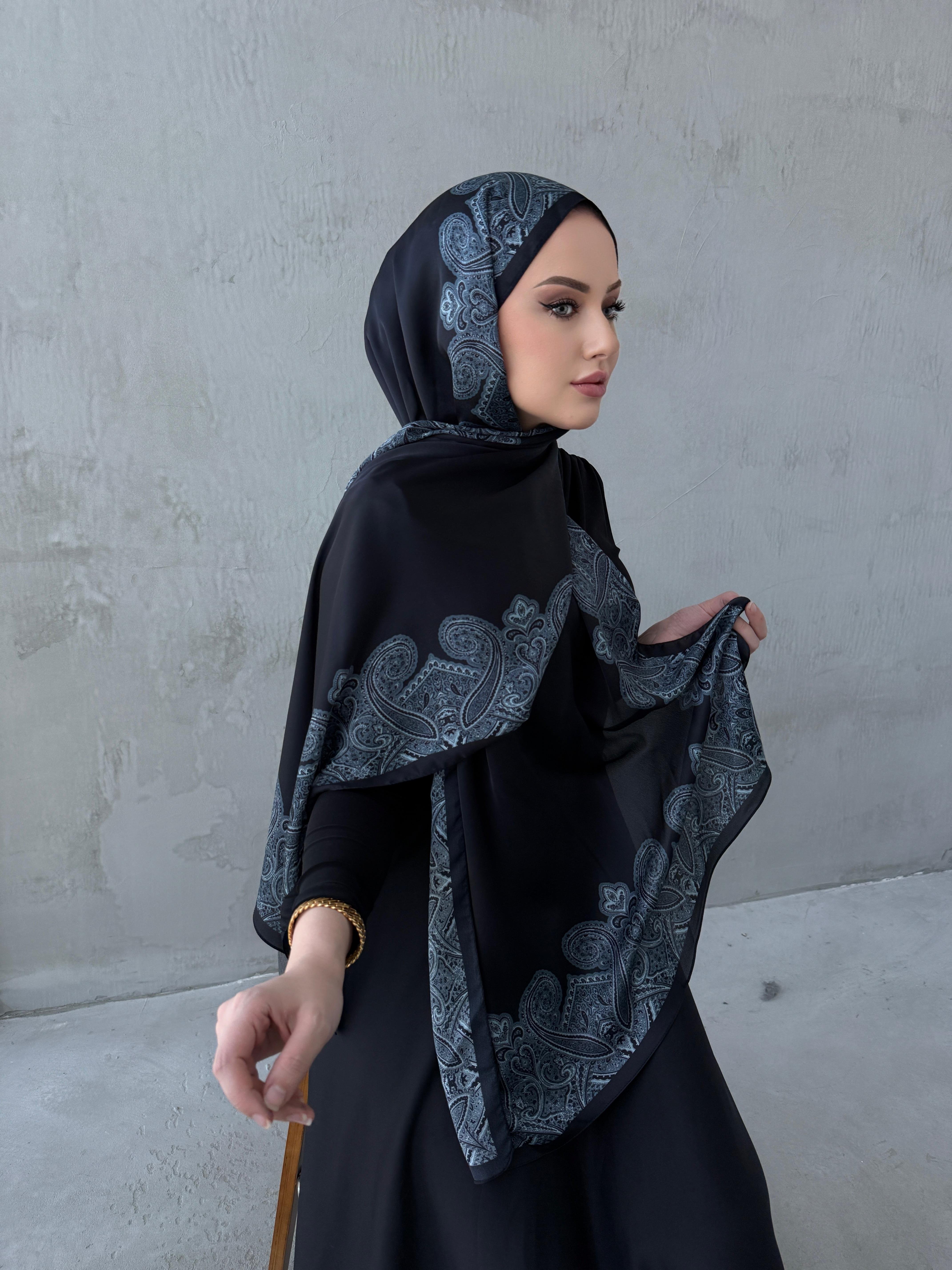 Siyah&Siyah Rozalie Bohem Kumlu İpek Şal - Eda Uzunlar