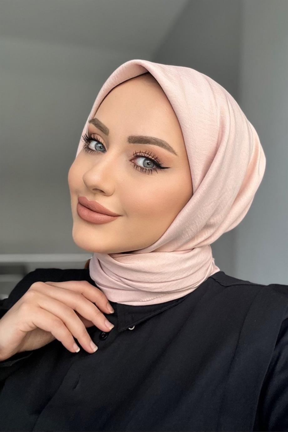 Soft Pudra Pamuk Caz Eşarp