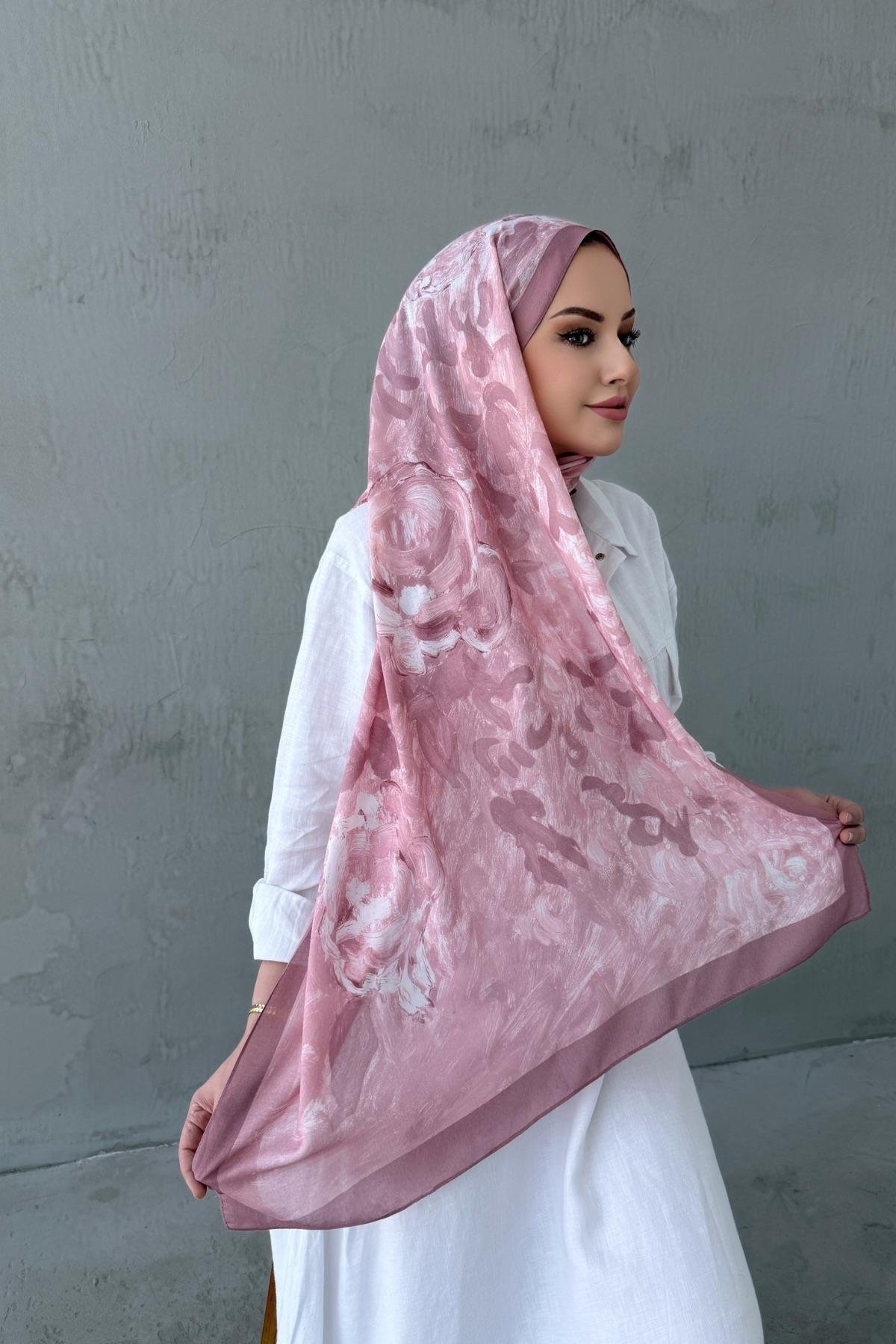 Soft Pudra Tual Koza %100 Pamuk Şal