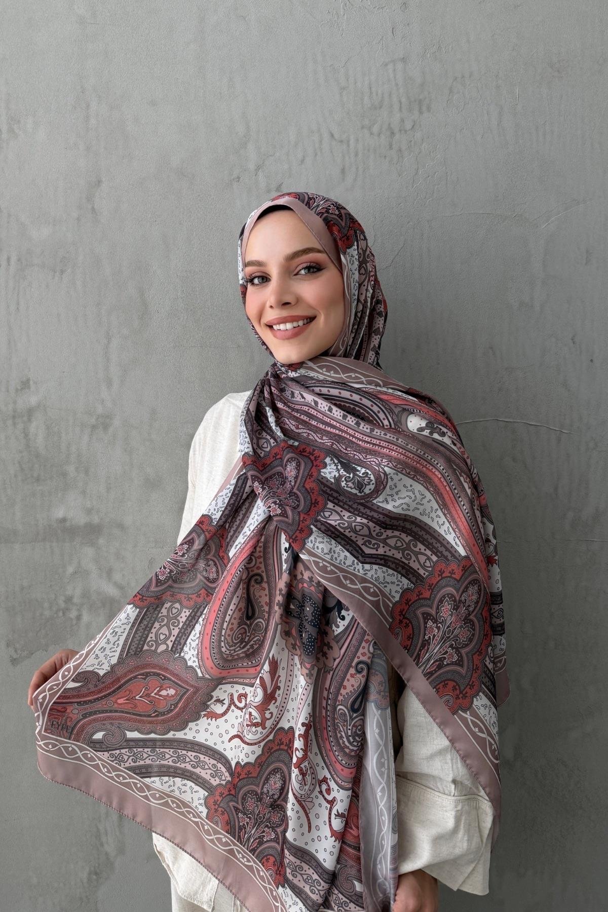 Soğuk Vizon Mahra Otantik Hint İpeği Şal