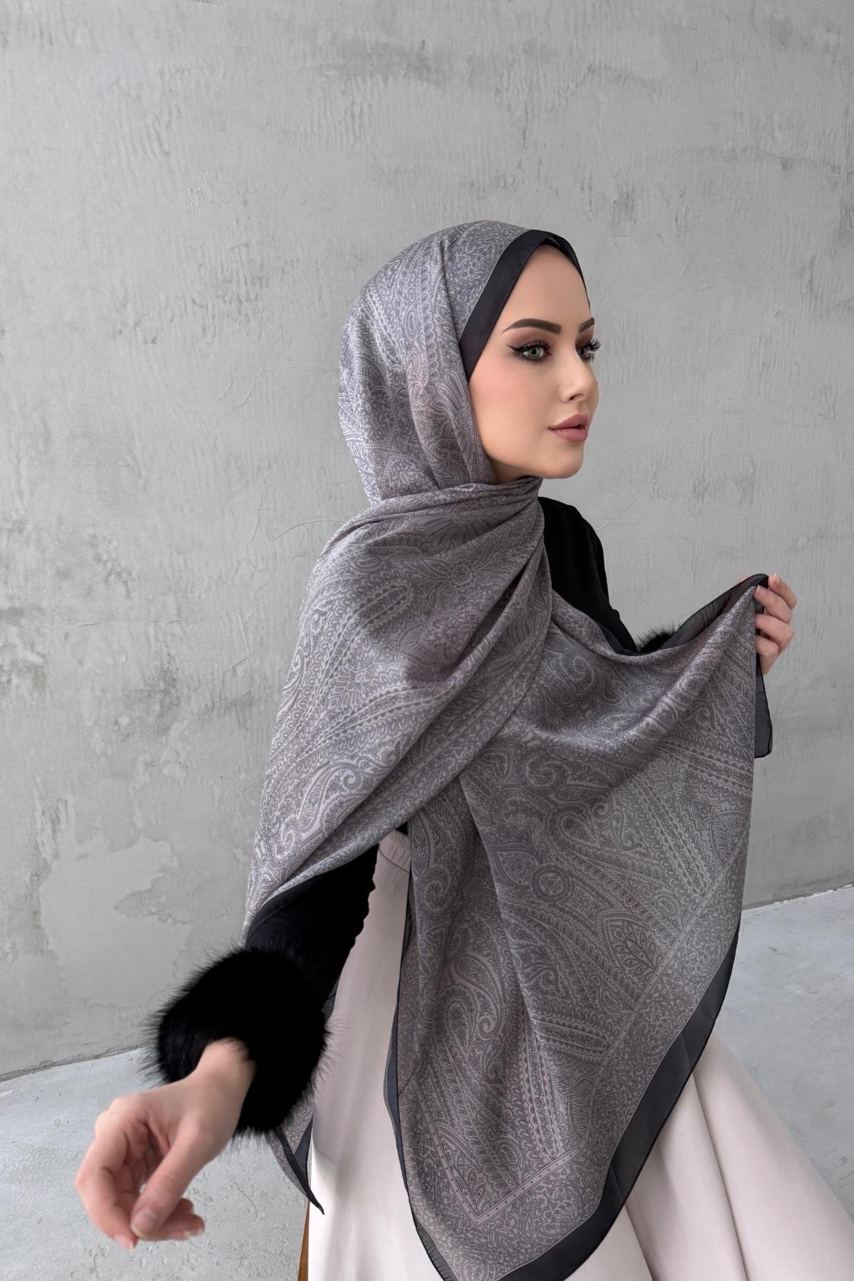 Taş Rengi Asu Otantik Hint İpeği Şal