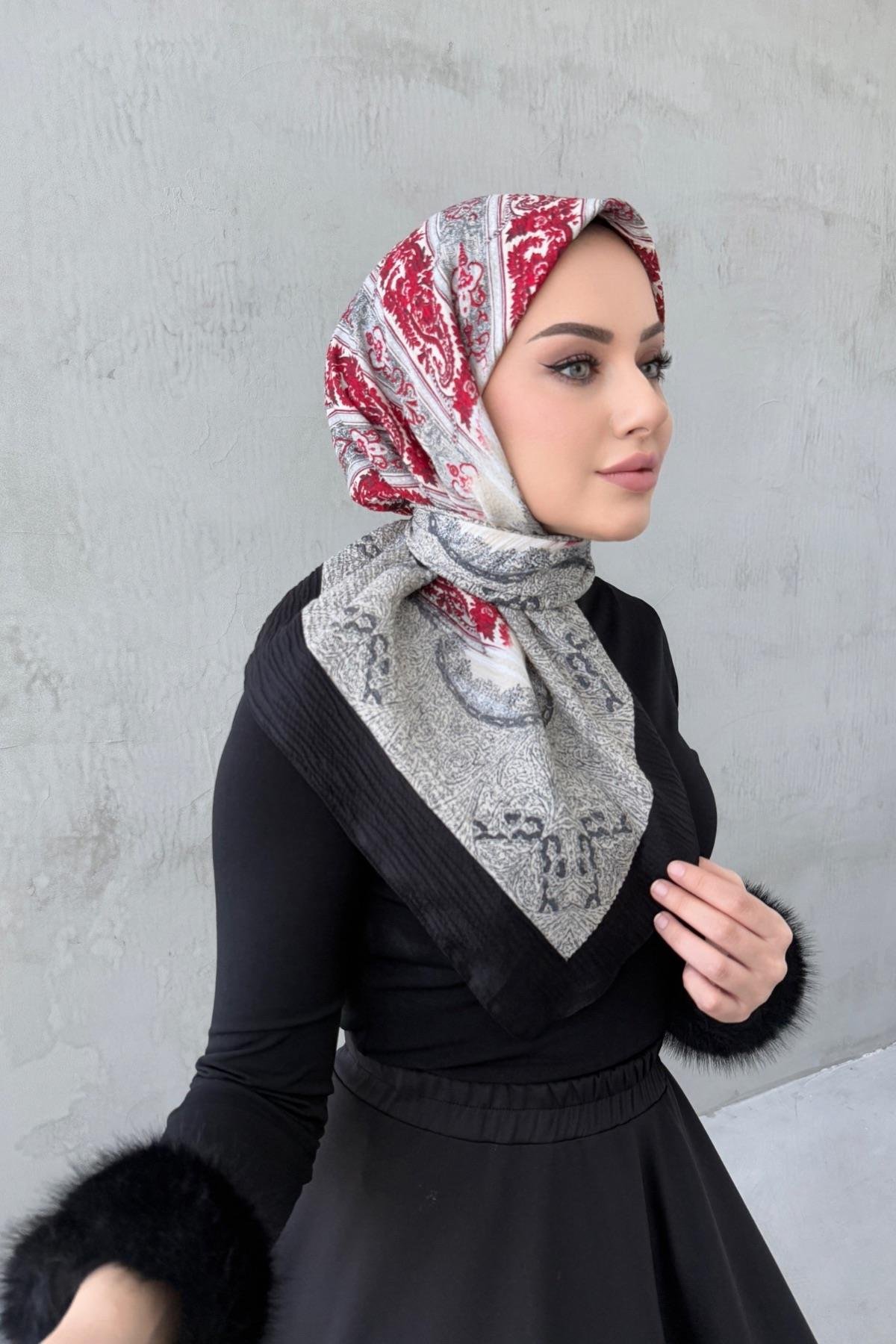 Vişne Meftun Naturel Eşarp