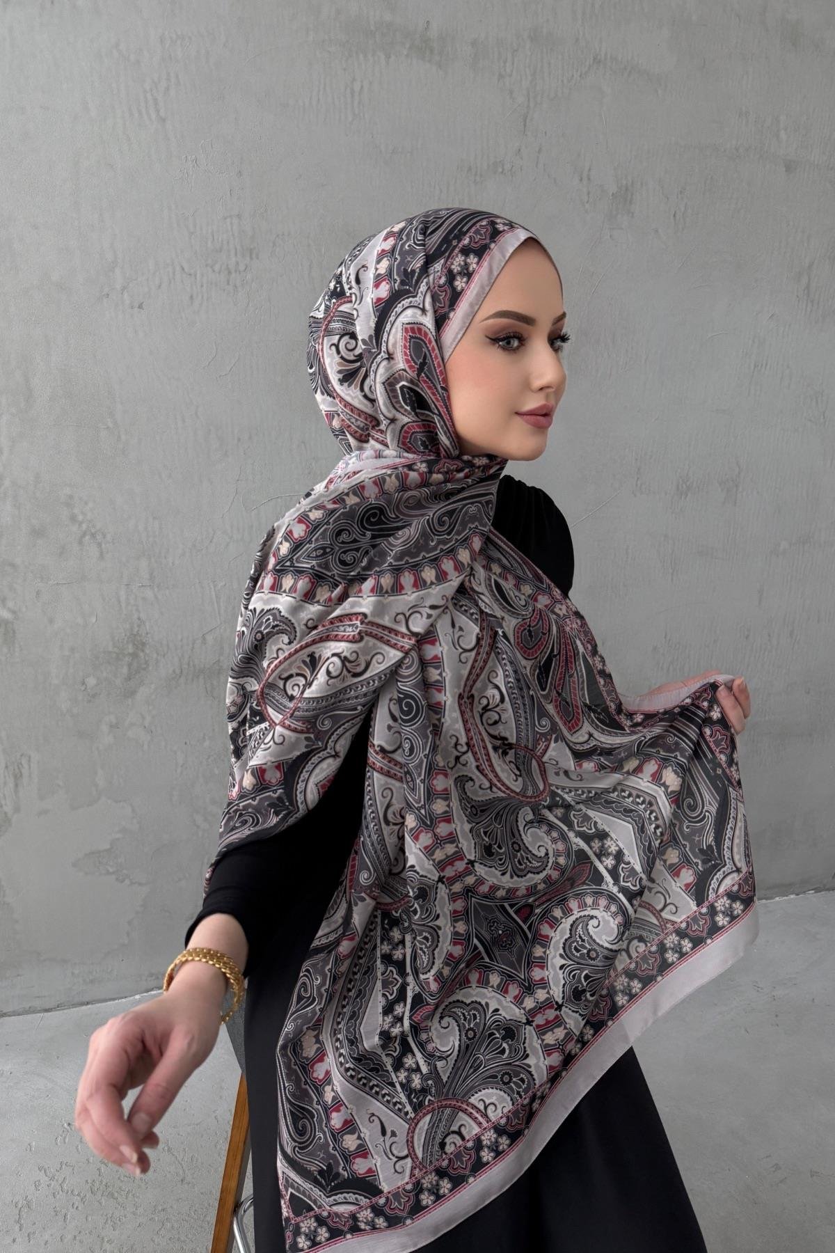 Vizon Beren Bohem Modal İpek Şal