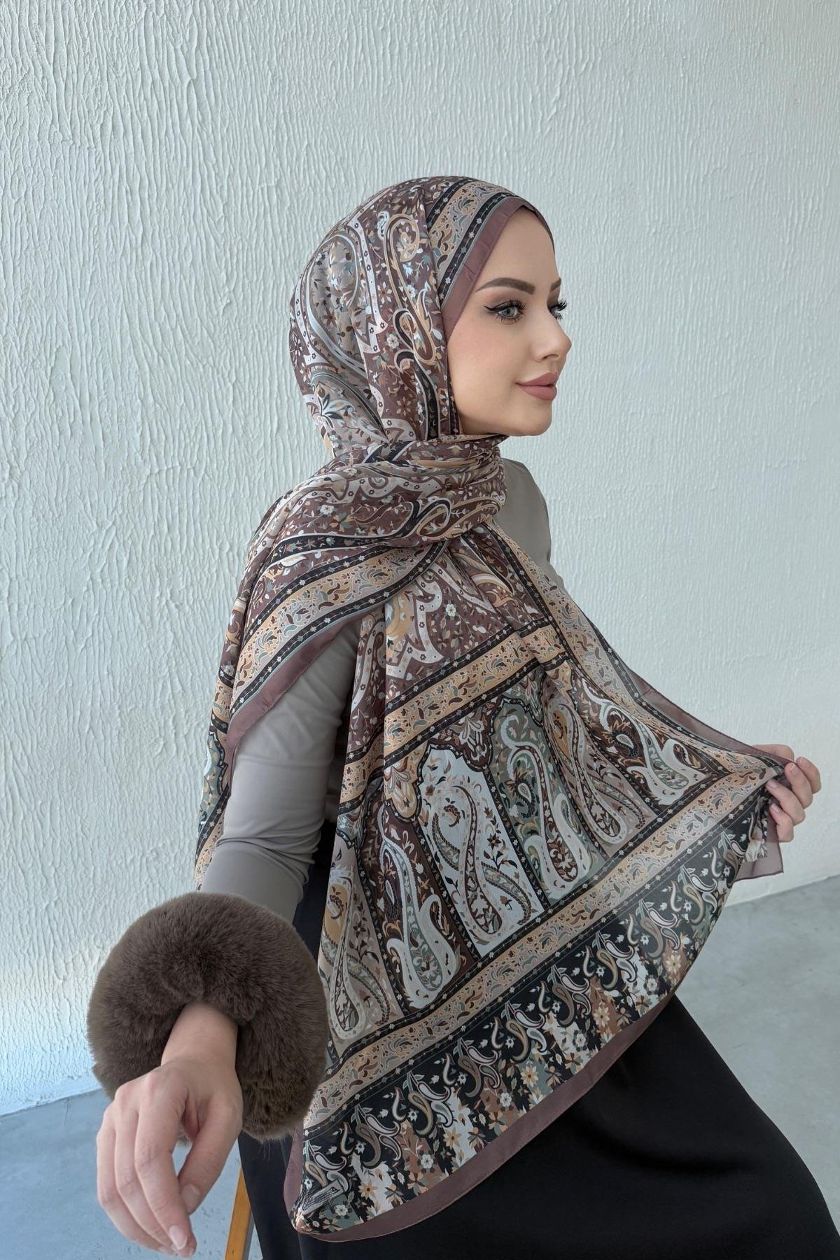 Vizon Bergüzar Otantik Hint İpeği Şal