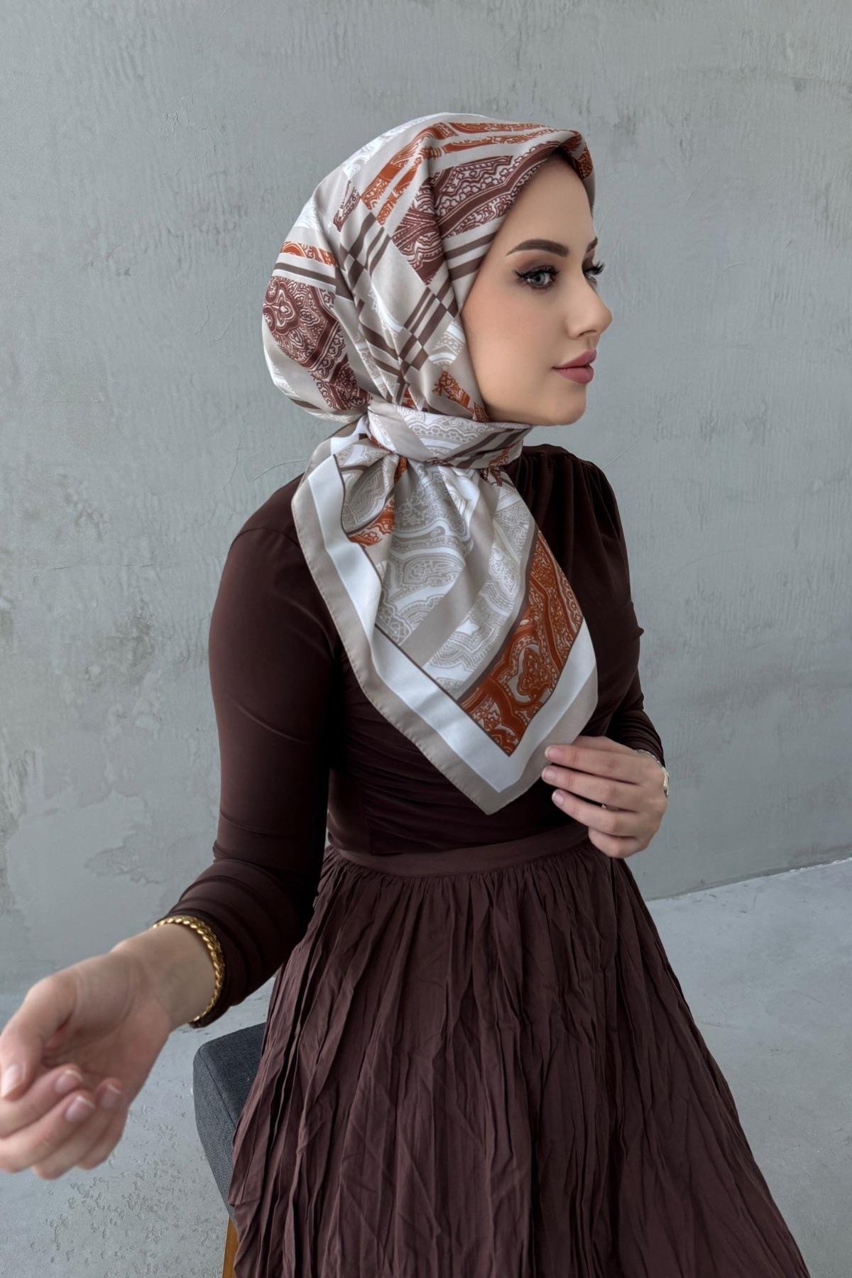 Vizon Kardelen Bohem Modal İpek Eşarp