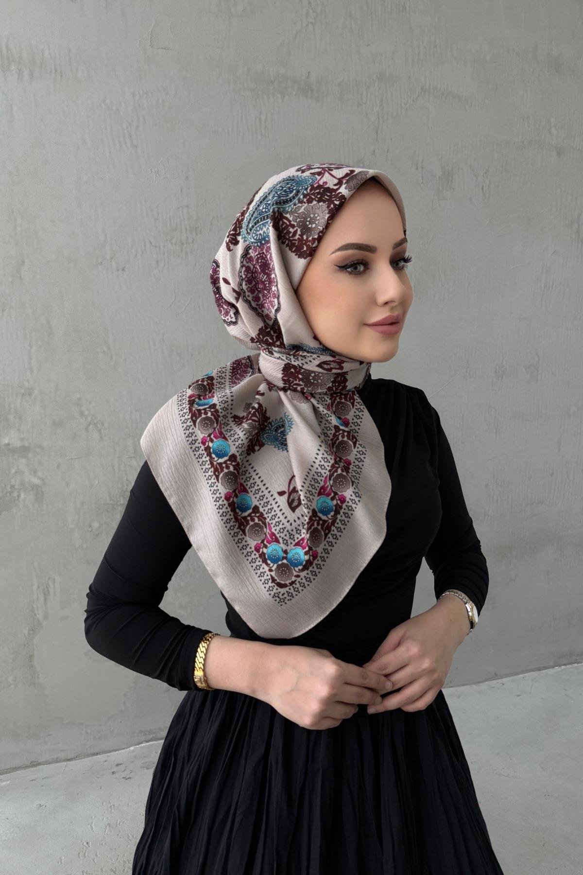 Vizon Masalsu Naturel Eşarp 