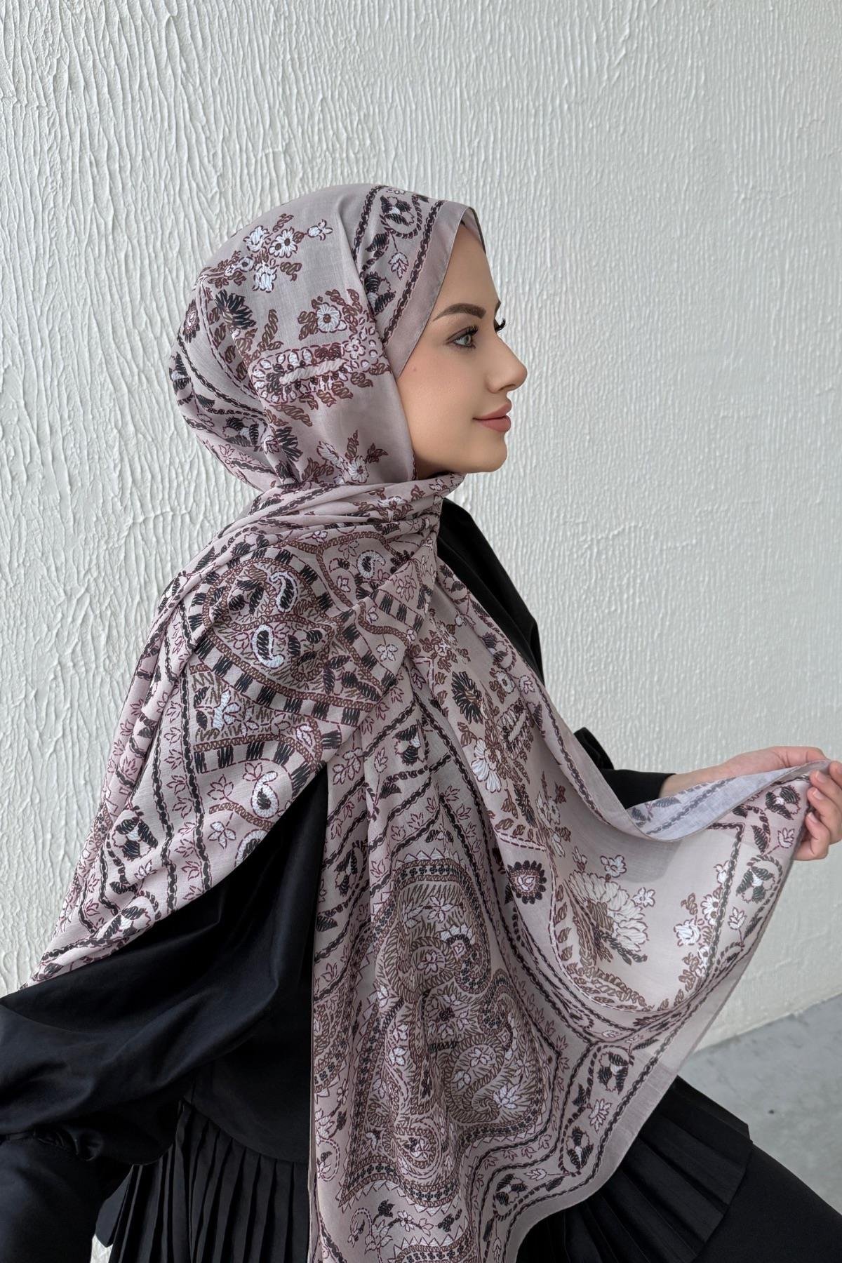 Vizon Mihrimah Bohem Modal İpek Şal  