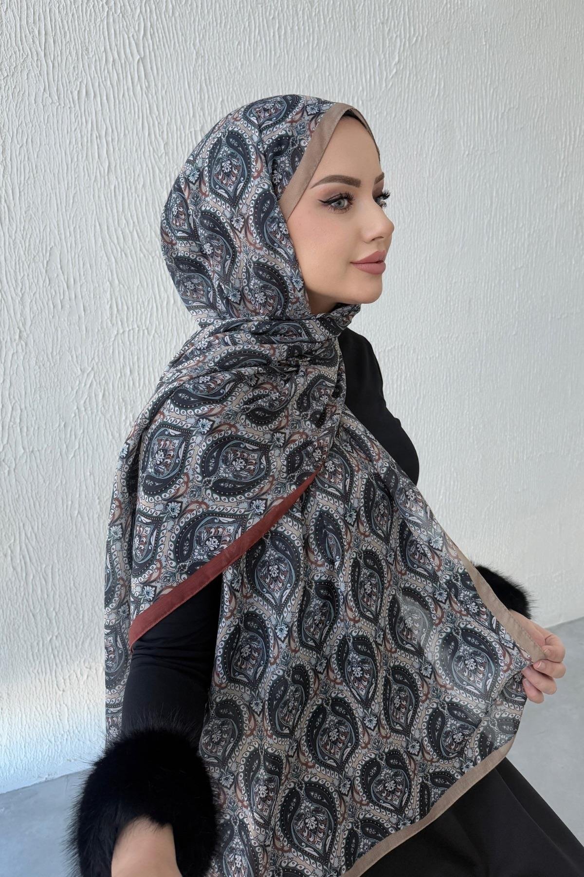 Vizon Nazende Bohem Modal İpek Şal