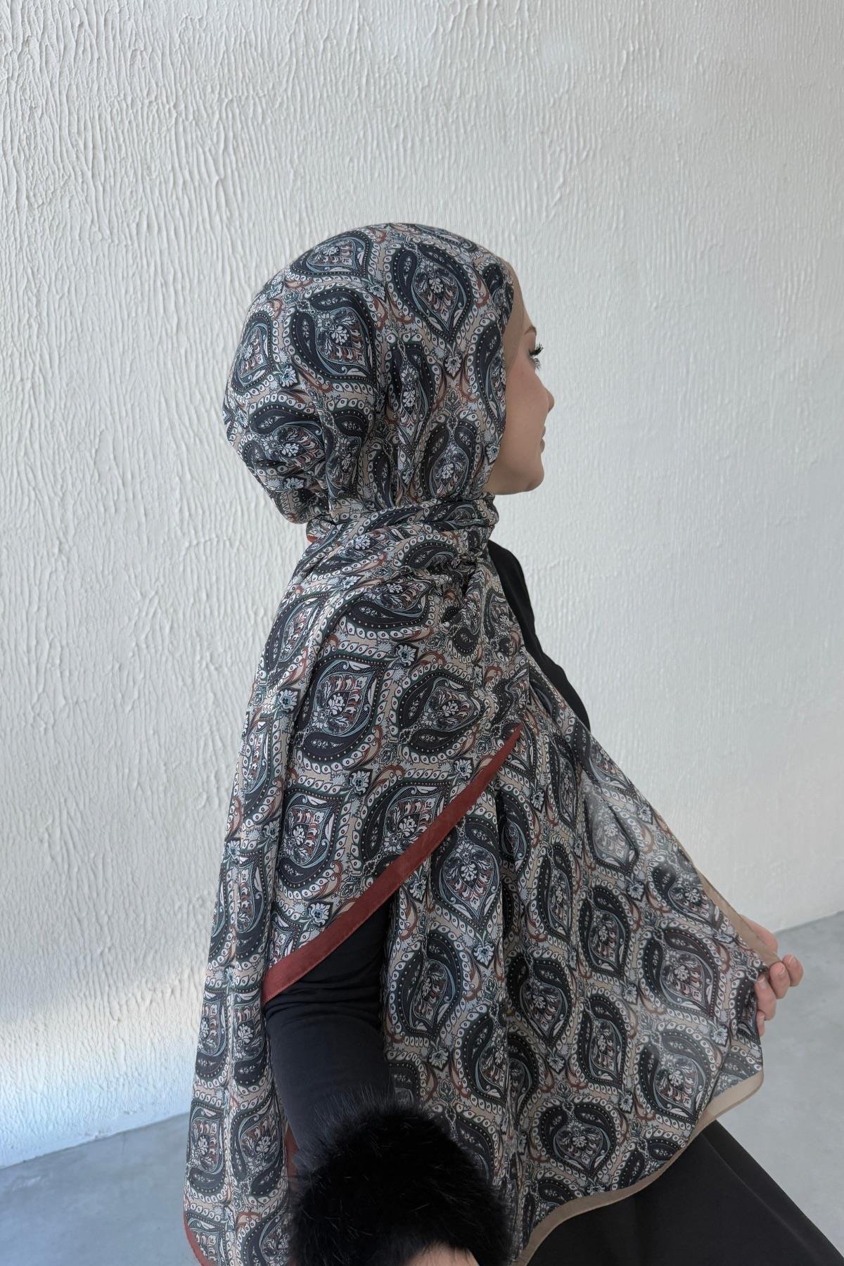 Vizon Nazende Bohem Modal İpek Şal