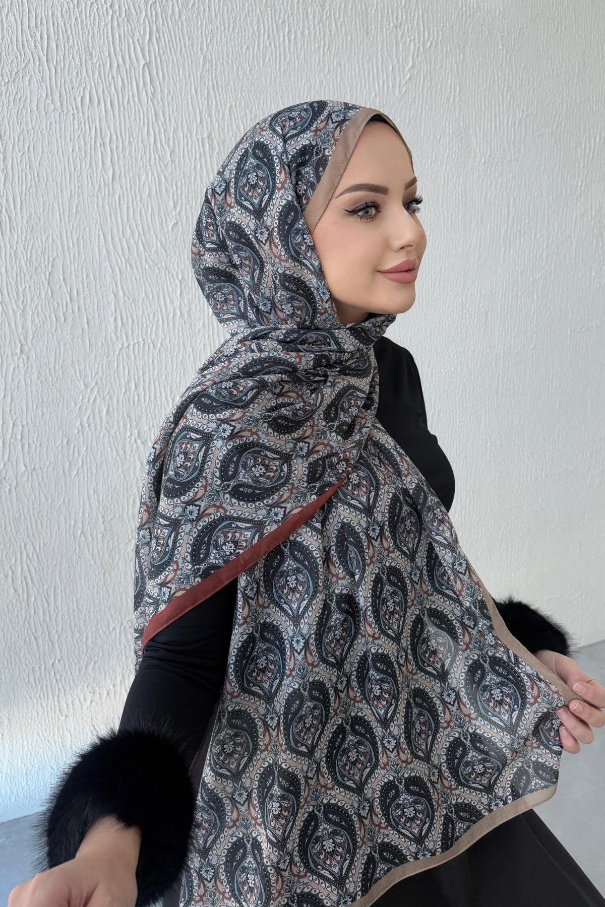 Vizon Nazende Bohem Modal İpek Şal