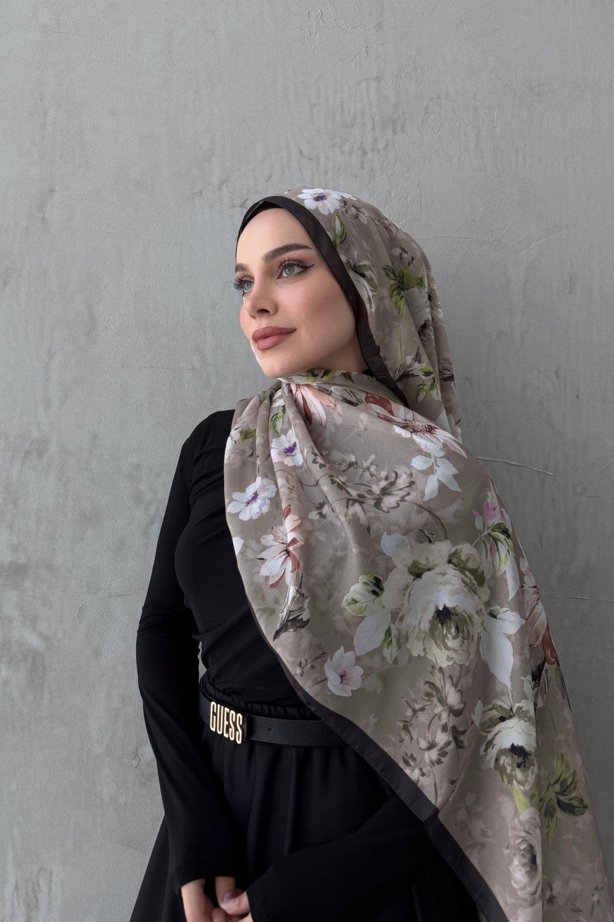 Vizon Roselle Hint İpeği Şal