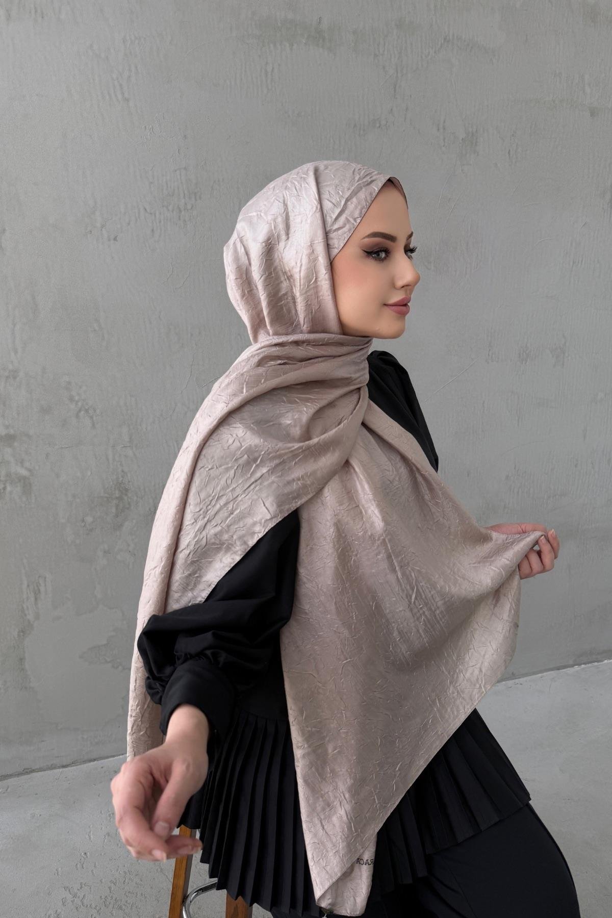 Vizon Vual İpek Crash Şal