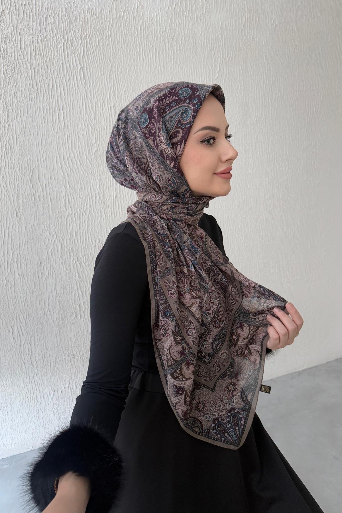 VizonPudra Bohem Modal İpek Şaleşarp