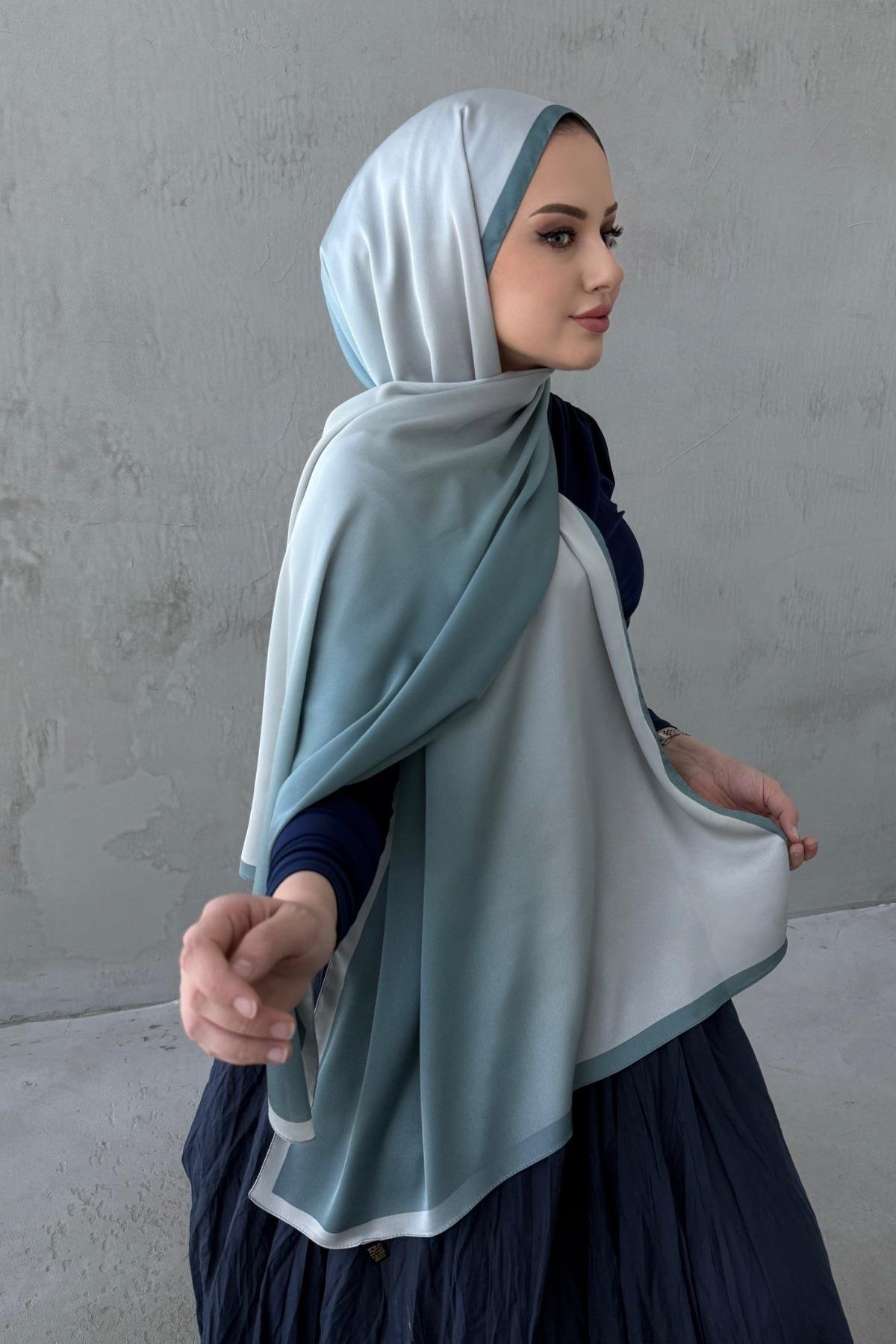 Yeşil&Taş Degrade Şal