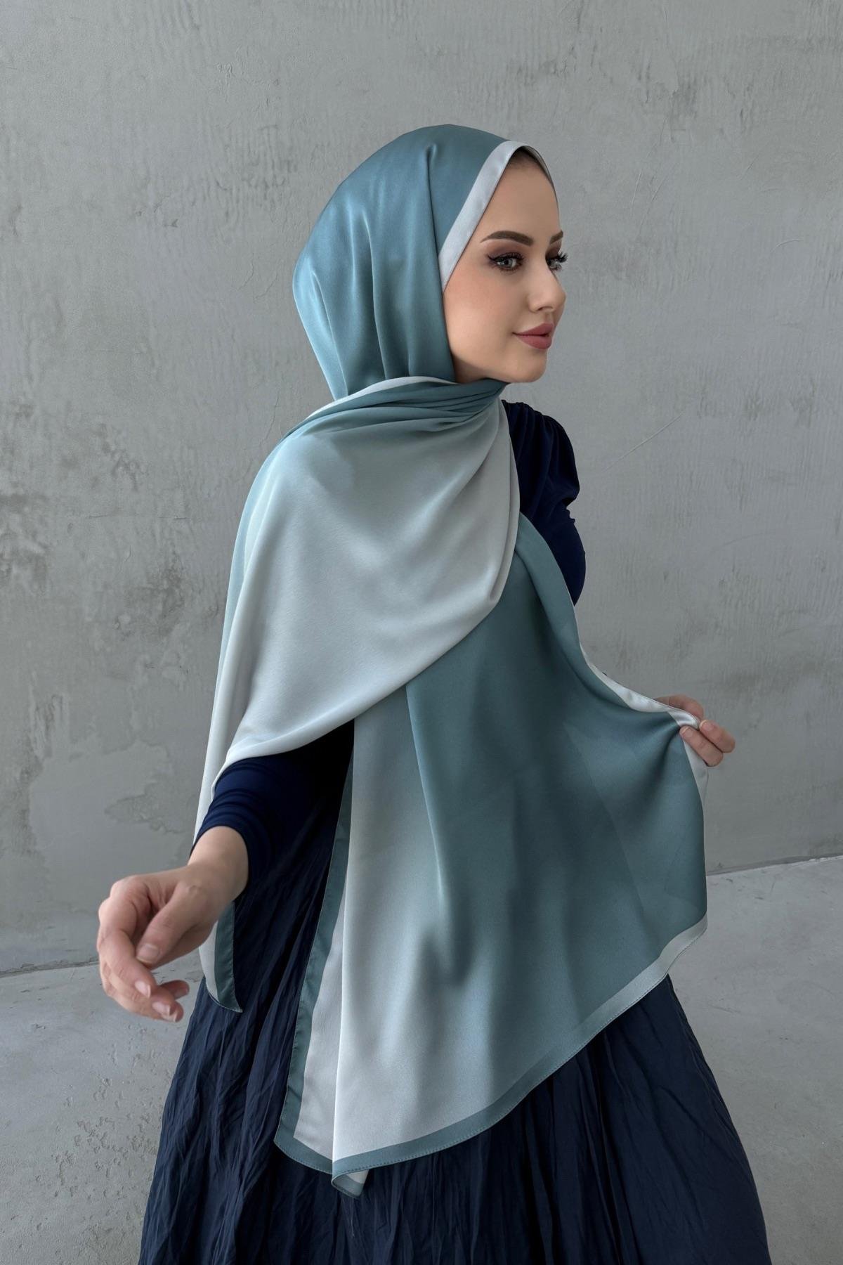 Yeşil&Taş Degrade Şal