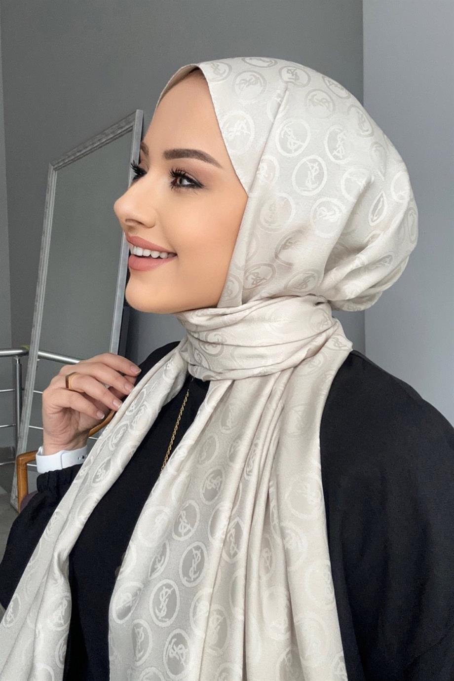 Ysl desen jakar sal acik bej