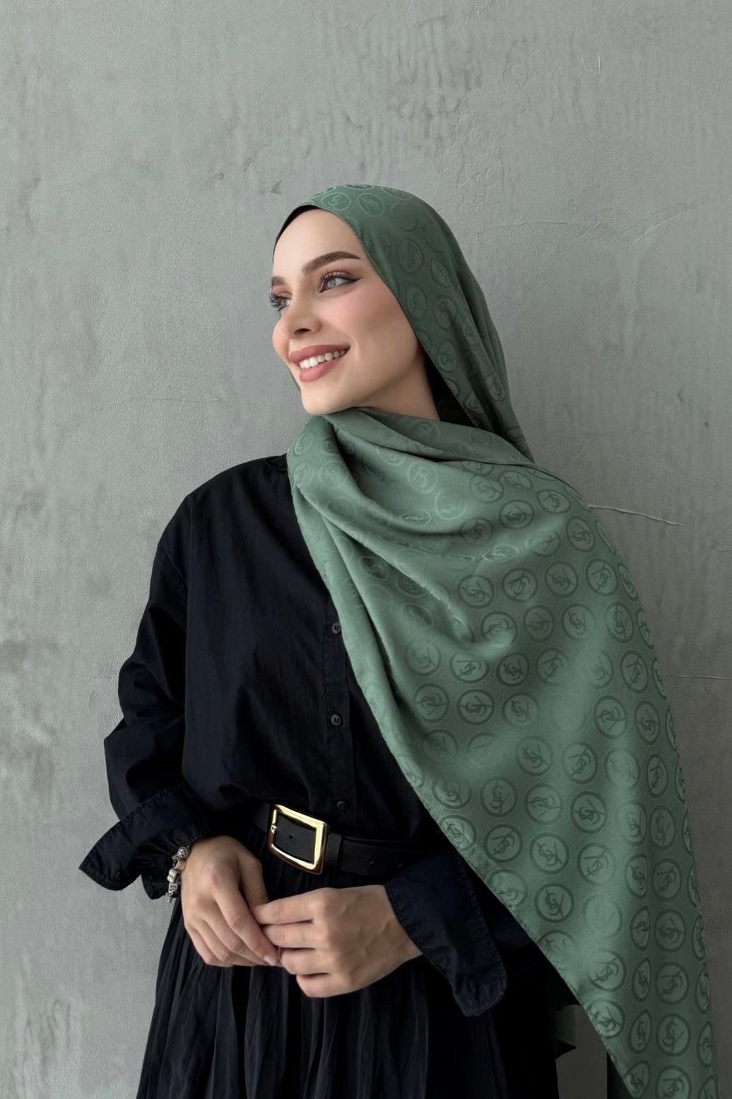 Ysl desen jakarli sal yesil