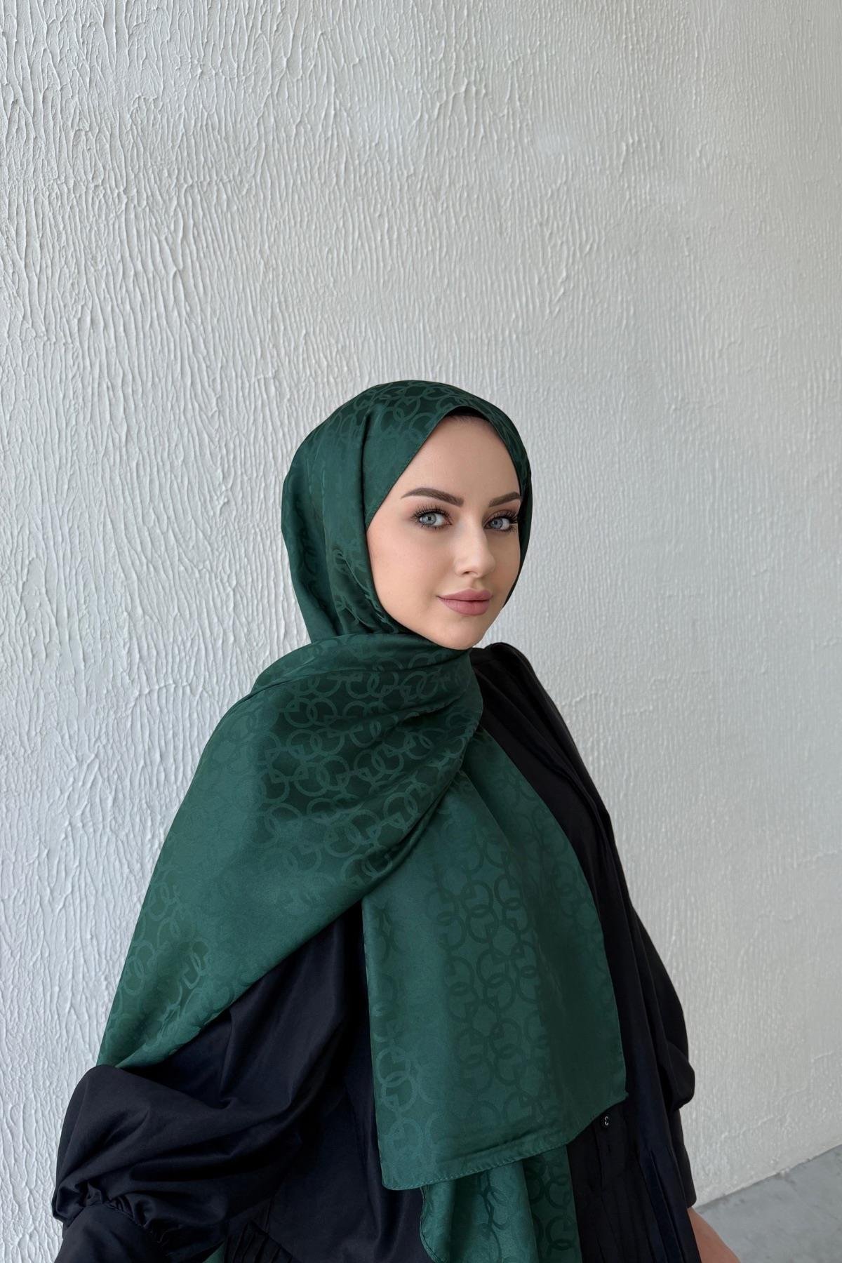 Zümrüt Geometrik Jakar Şal
