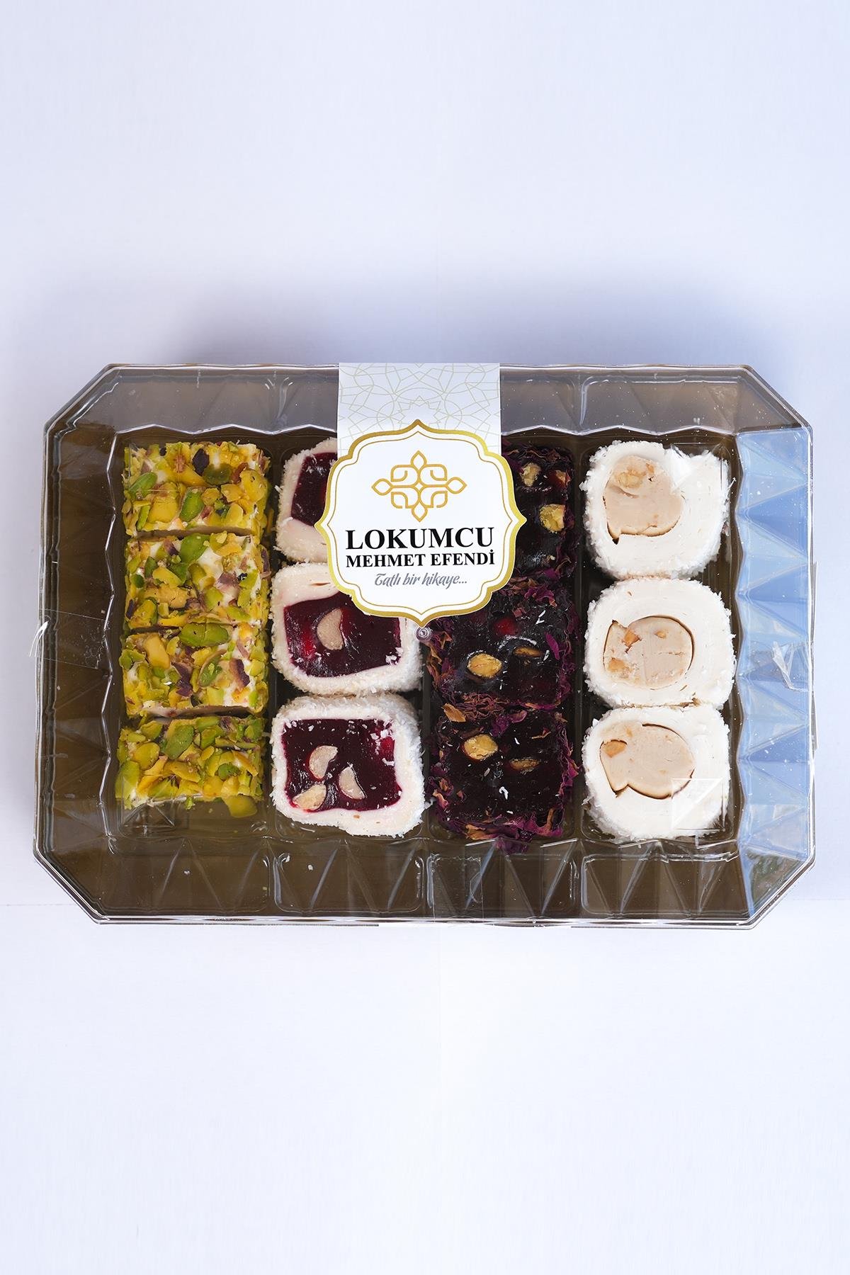 350 Gr Şeffaf Paketli Lüks Kuruyemişli Lokum  350 Gr