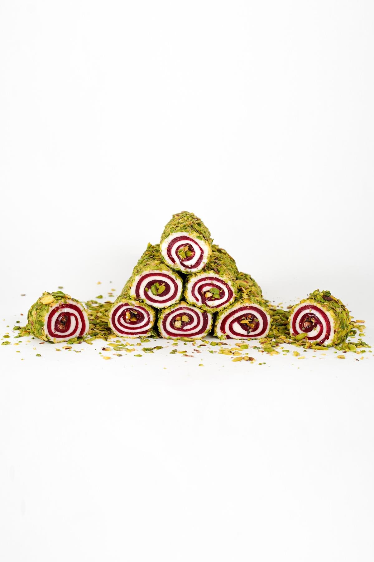File Fıstıklı Narlı Vanilyalı Fıstıklı Sultan Dolma Lokum 500 Gr