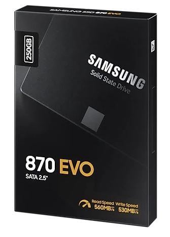 250GB SAMSUNG 870 560/530MB/s EVO MZ-77E250BW SSD