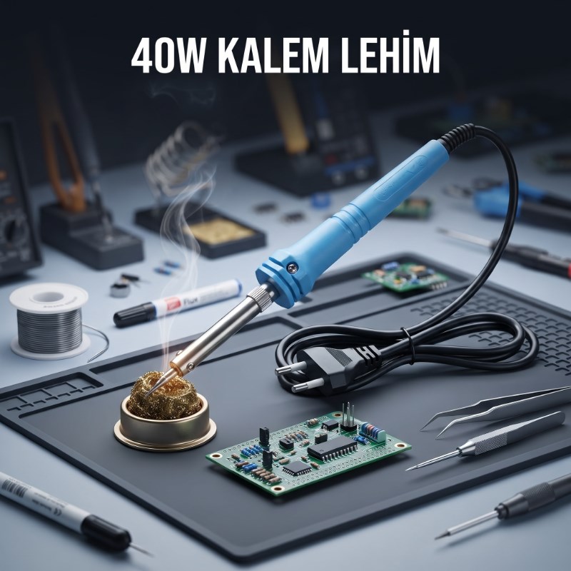 40W Kalem Lehim Makinesi - Elektrikli - Mavi Renk