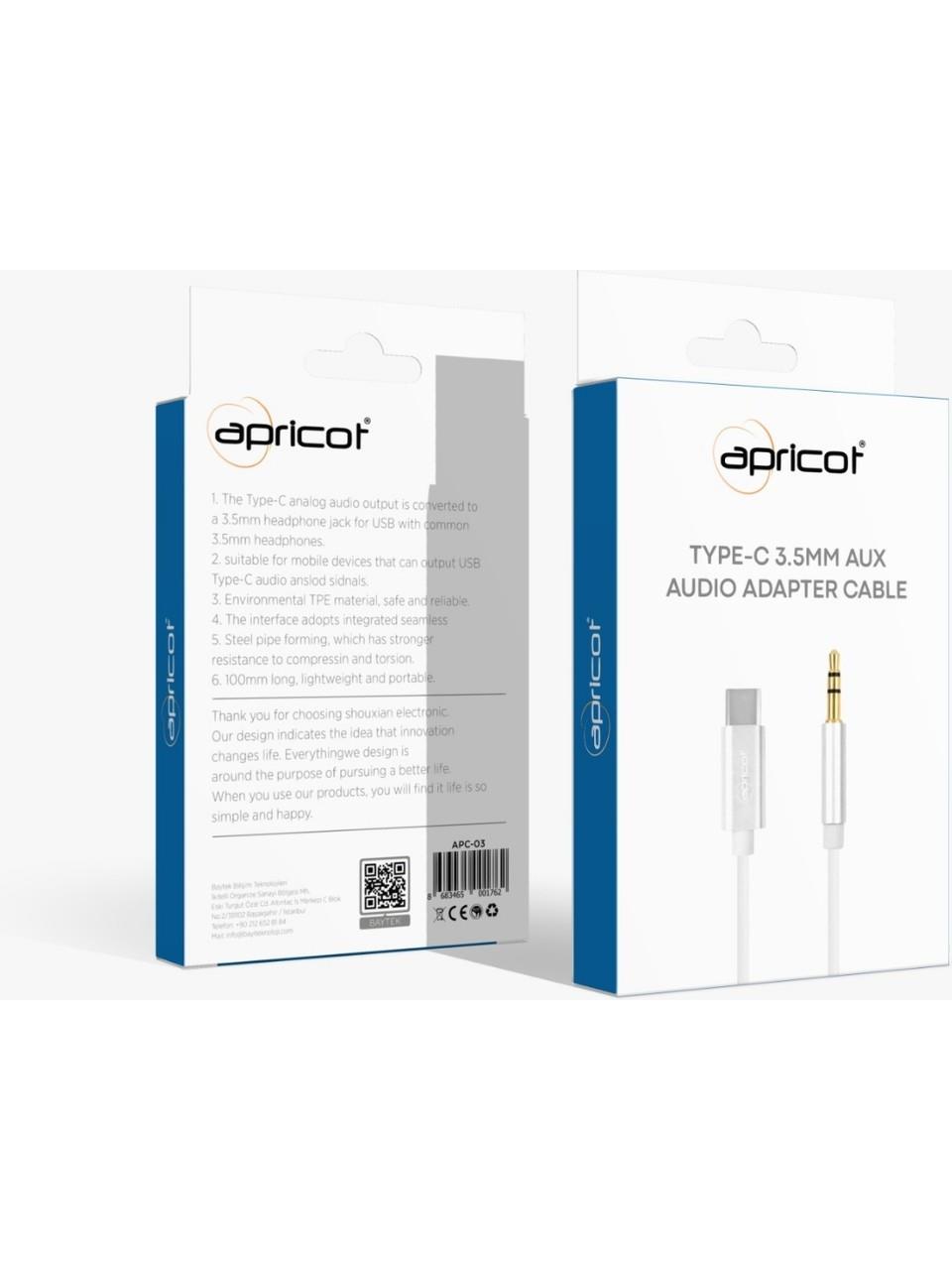 Apricot APC-03 TYPE-C 3.5MM AUX AUDIO ADAPTER KABLO