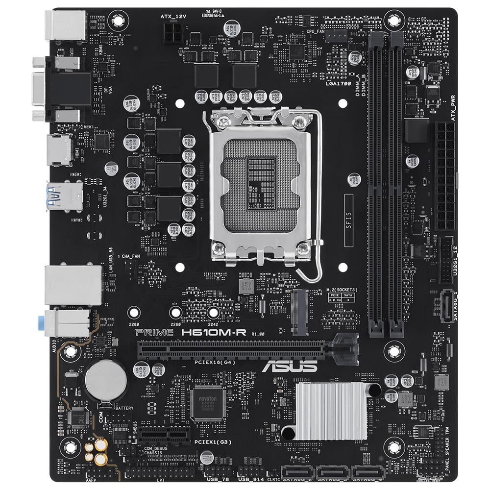 ASUS PRIME H610M-R D5-SI  DDR5 3200(OC) MATX 1700P