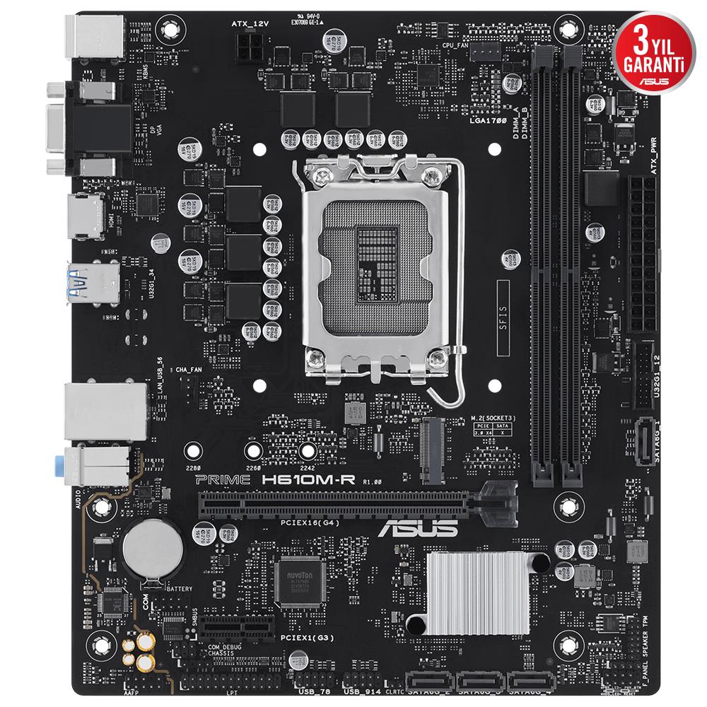 ASUS PRIME H610M-R D5-SI  DDR5 3200(OC) MATX 1700P