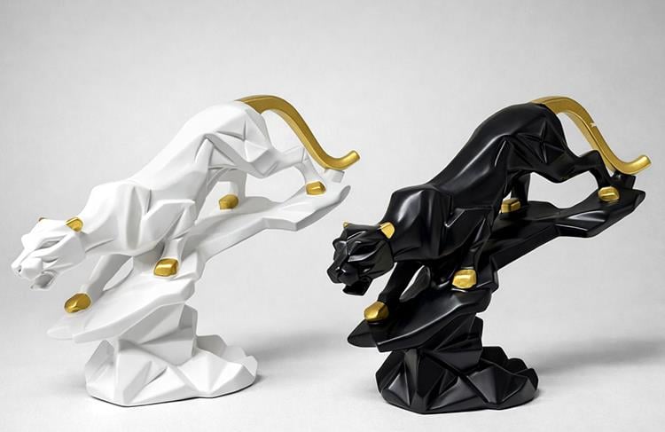 Dekoratif Polyester Panter Figürü