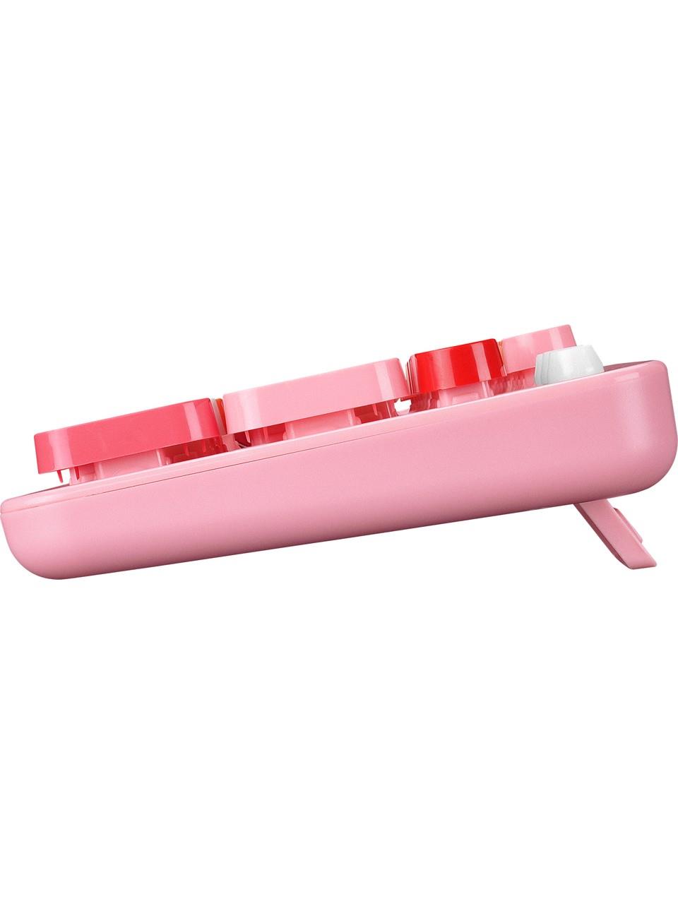 Everest ROUND KM-6282 Renkli Tuşlu Pembe Kablosuz Q Multimedia Klavye + Mouse Set
