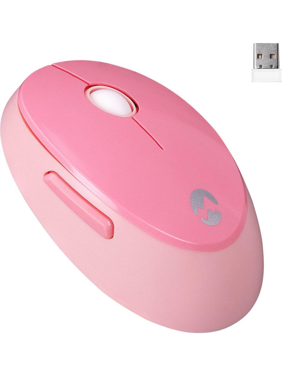 Everest ROUND KM-6282 Renkli Tuşlu Pembe Kablosuz Q Multimedia Klavye + Mouse Set