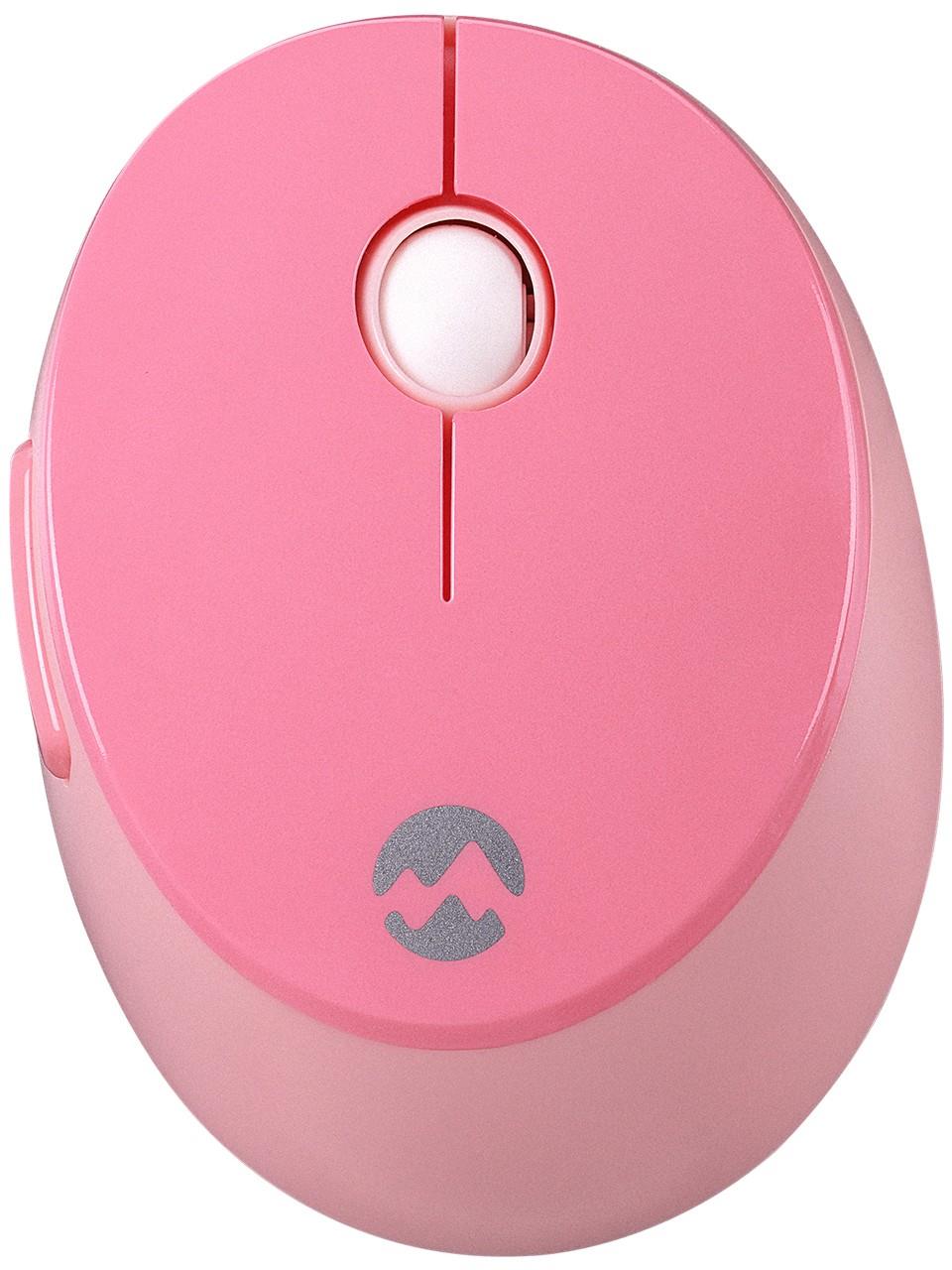 Everest ROUND KM-6282 Renkli Tuşlu Pembe Kablosuz Q Multimedia Klavye + Mouse Set
