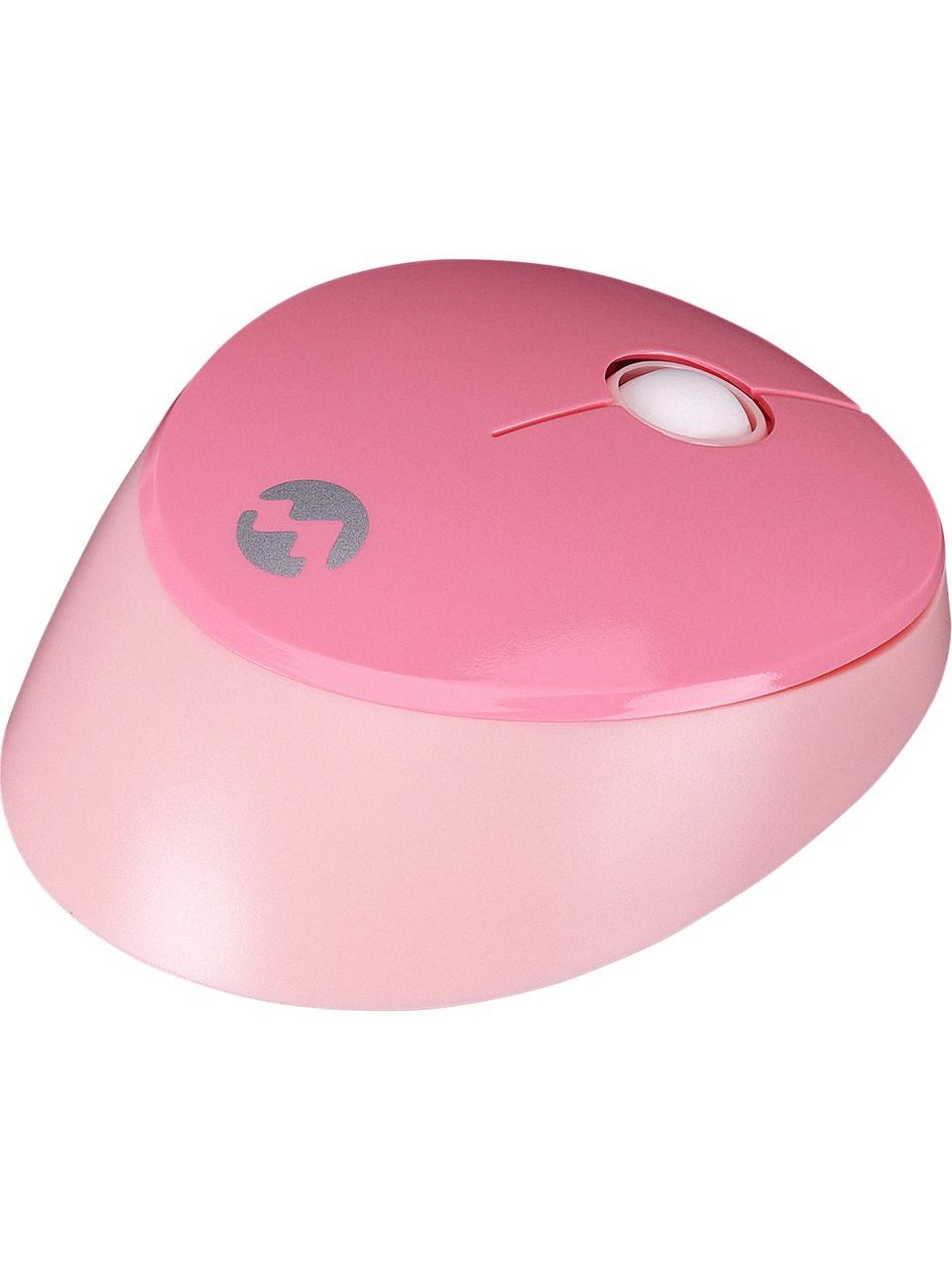 Everest ROUND KM-6282 Renkli Tuşlu Pembe Kablosuz Q Multimedia Klavye + Mouse Set