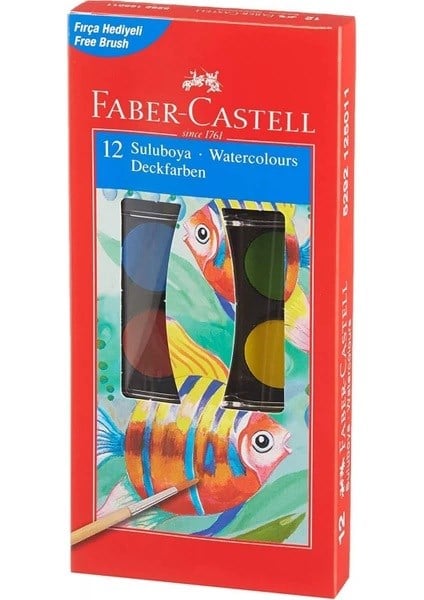 Faber-Castell Suluboya 12 Renk Küçük Boy